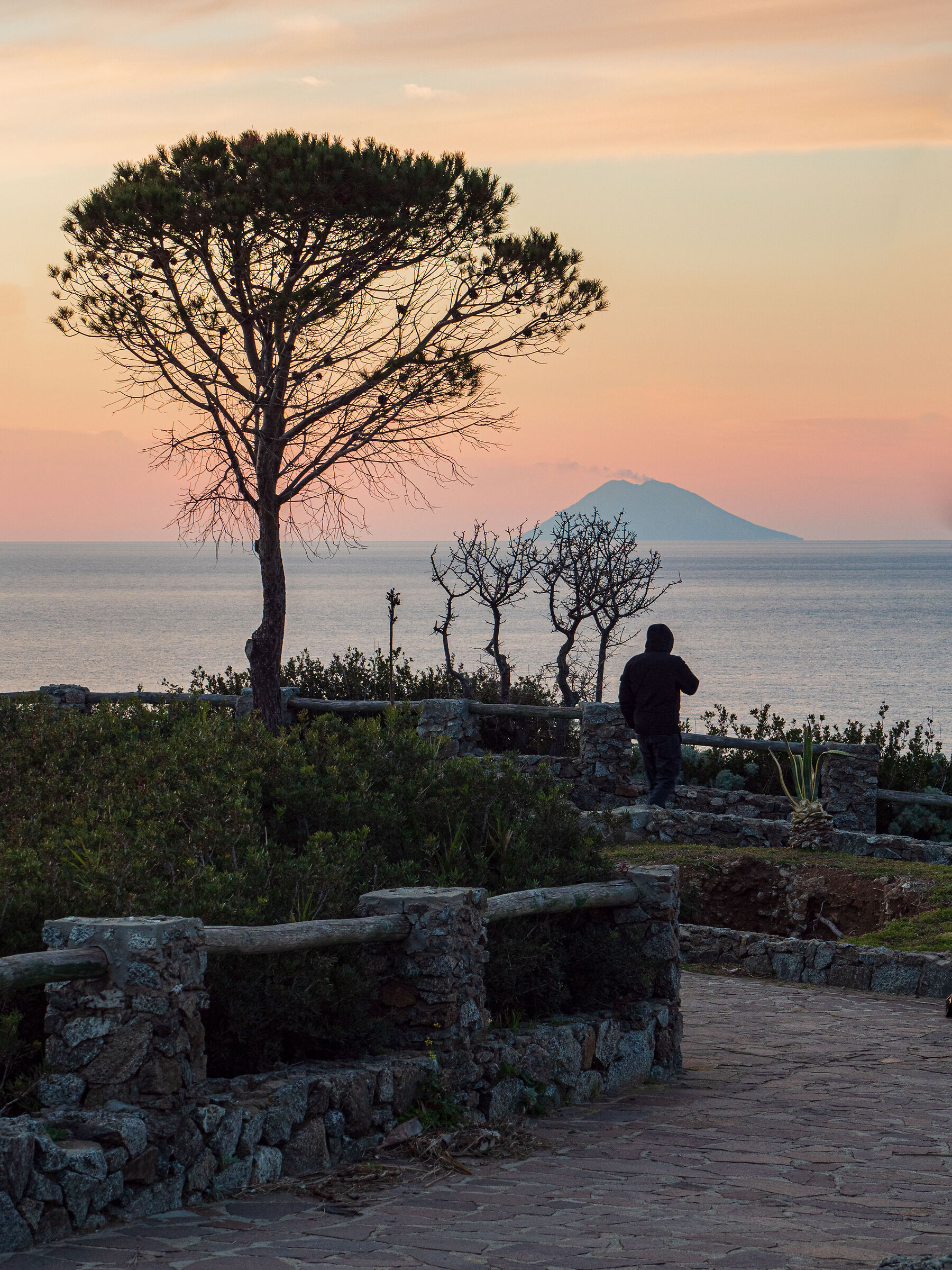 Stromboli at sunset