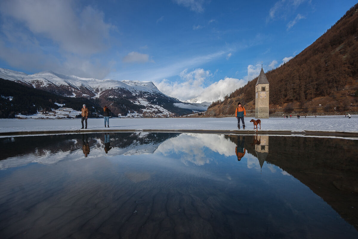 Walking on the lake!