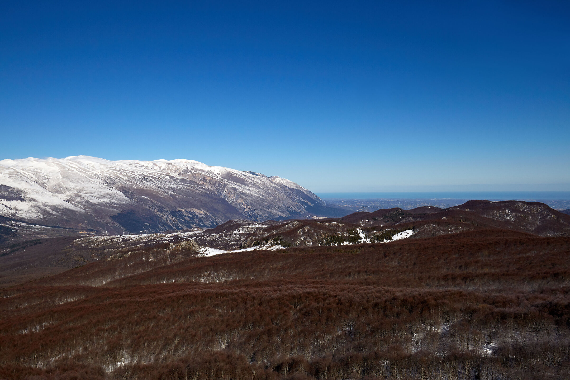Vista orientale della Maiella  panorama dai Monti Pizzi