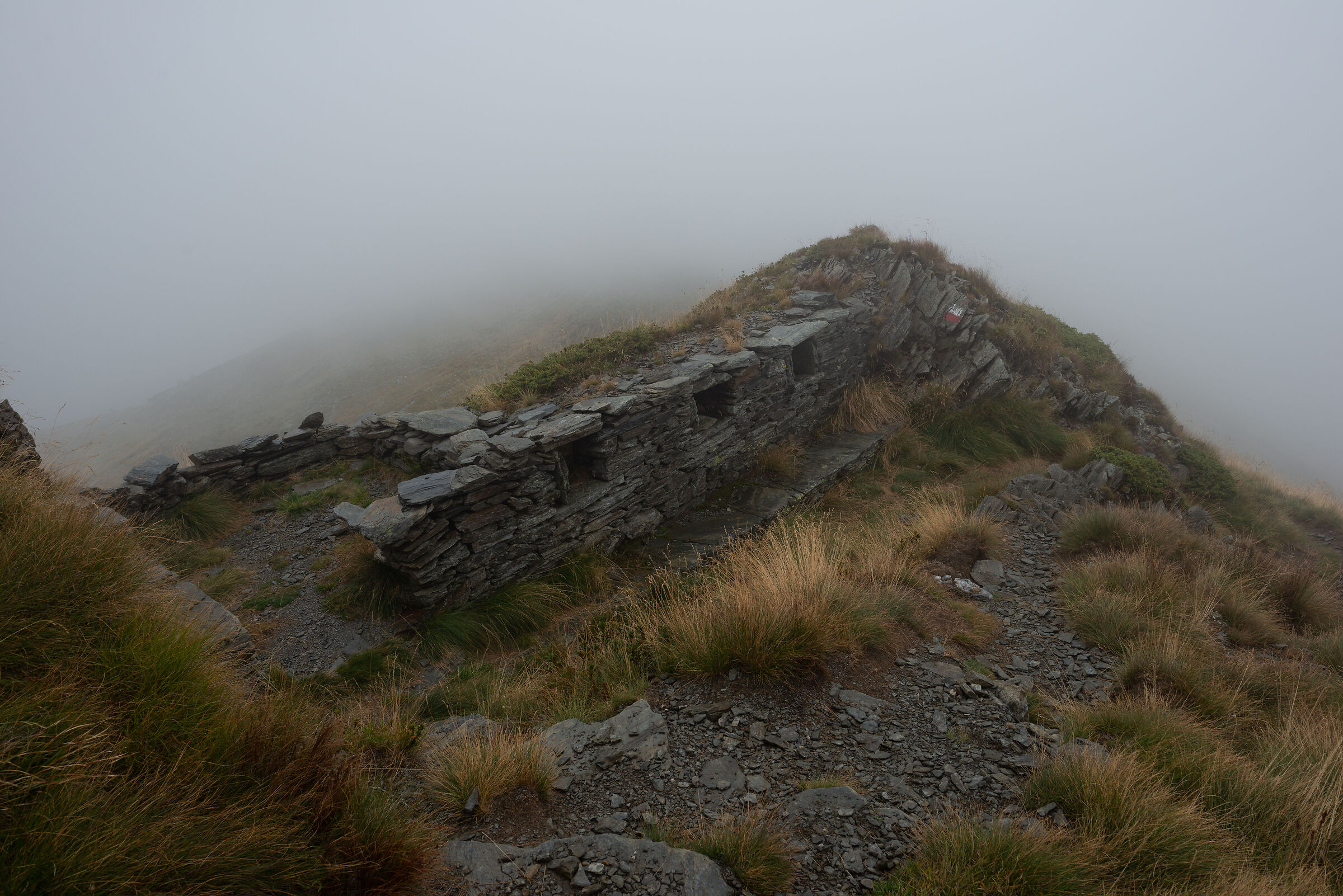 World War 1 trenches at Passo di Tartano
