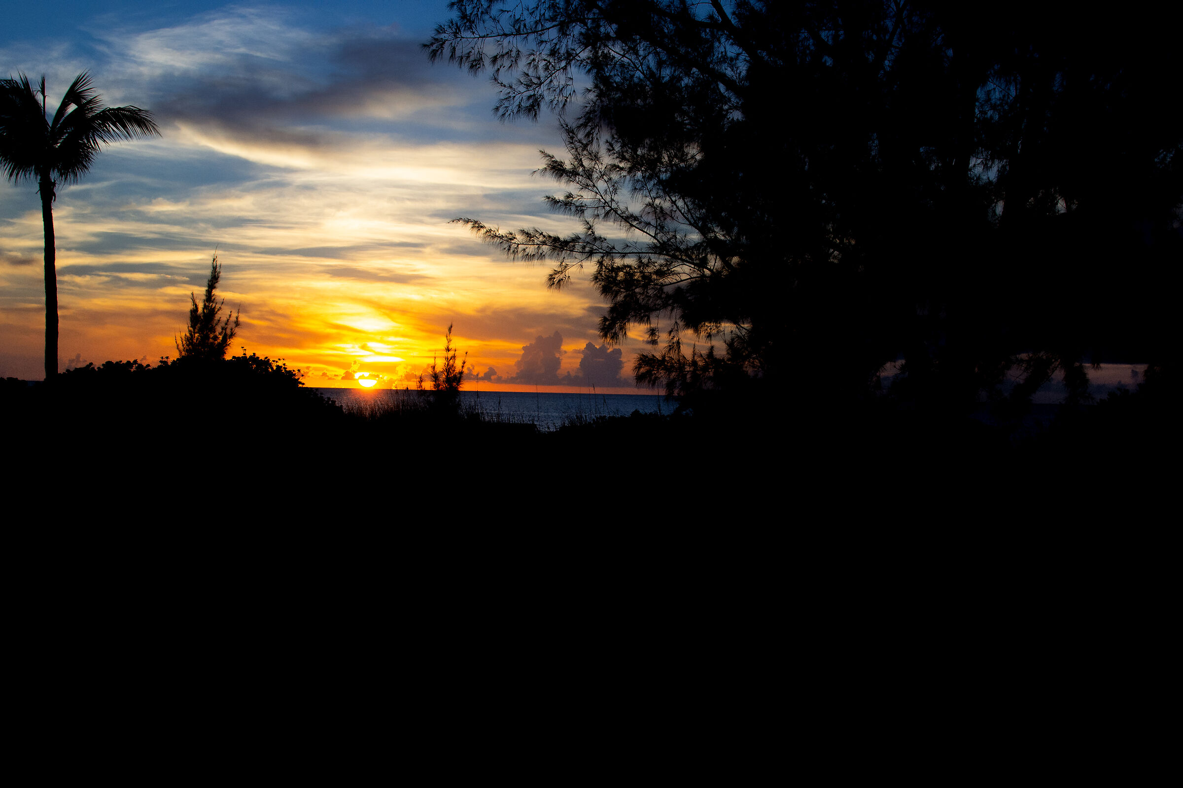Sunset over the ocean
