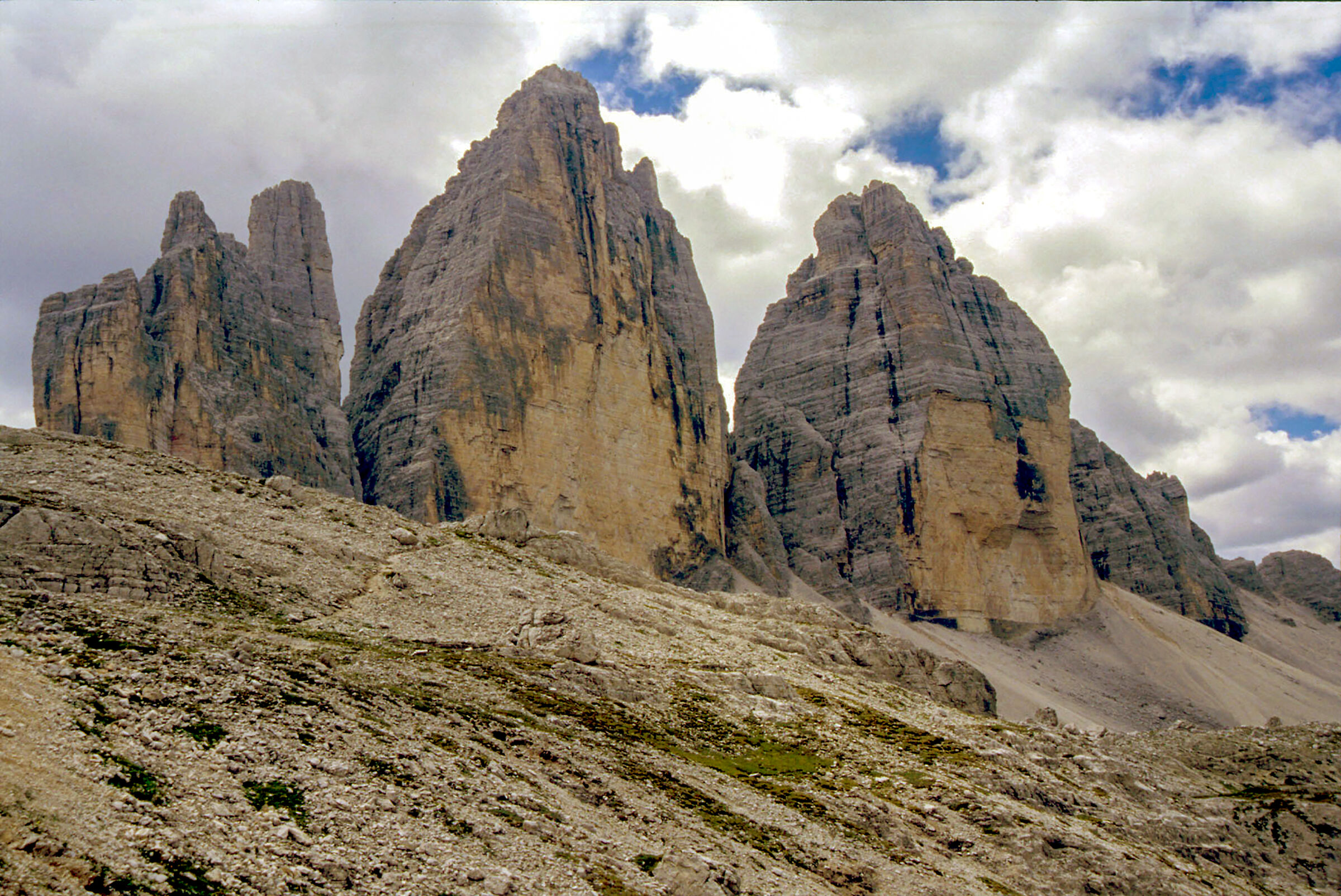 Under the three peaks