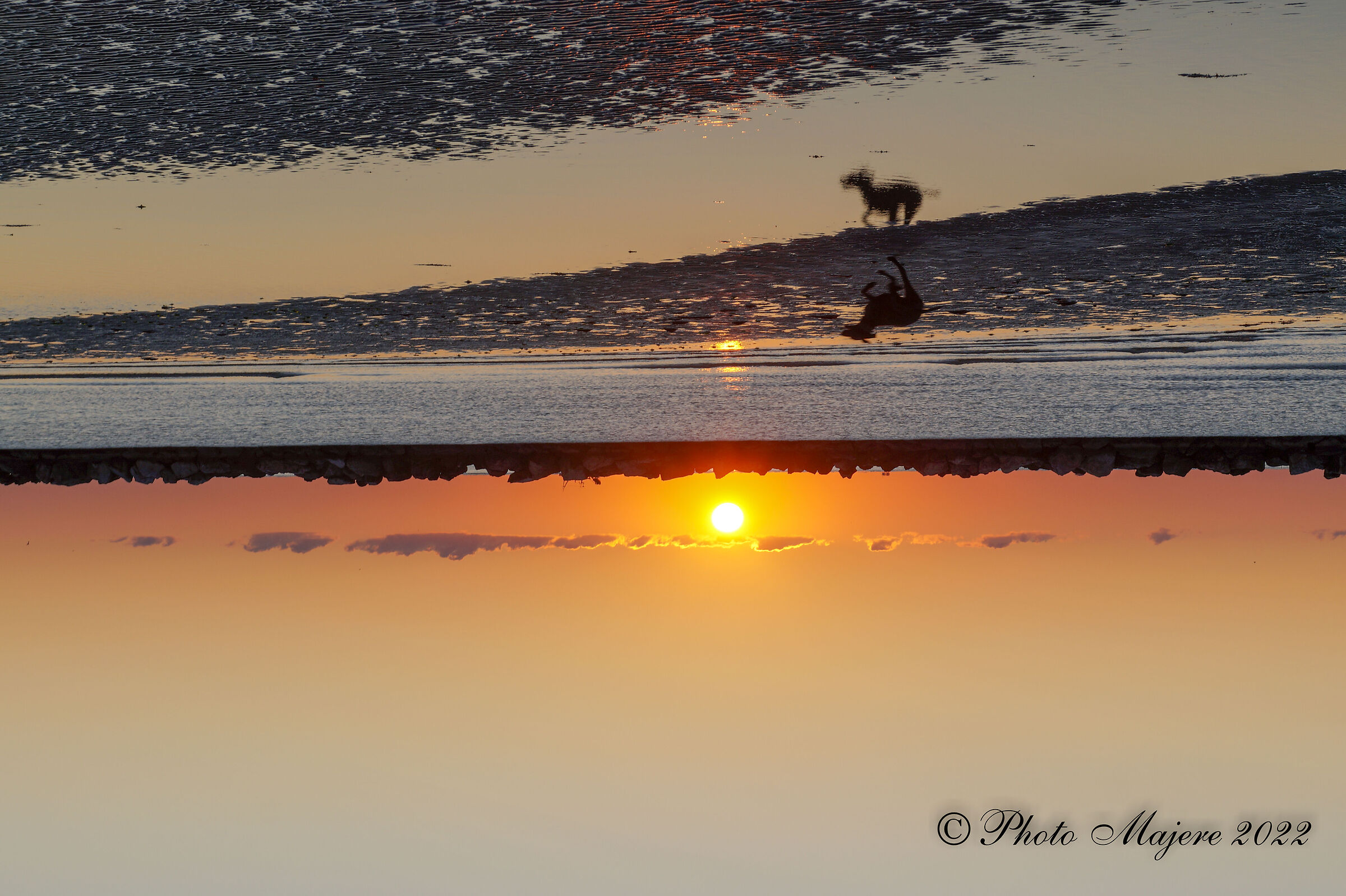 Sunrise to Igea Marina upside down