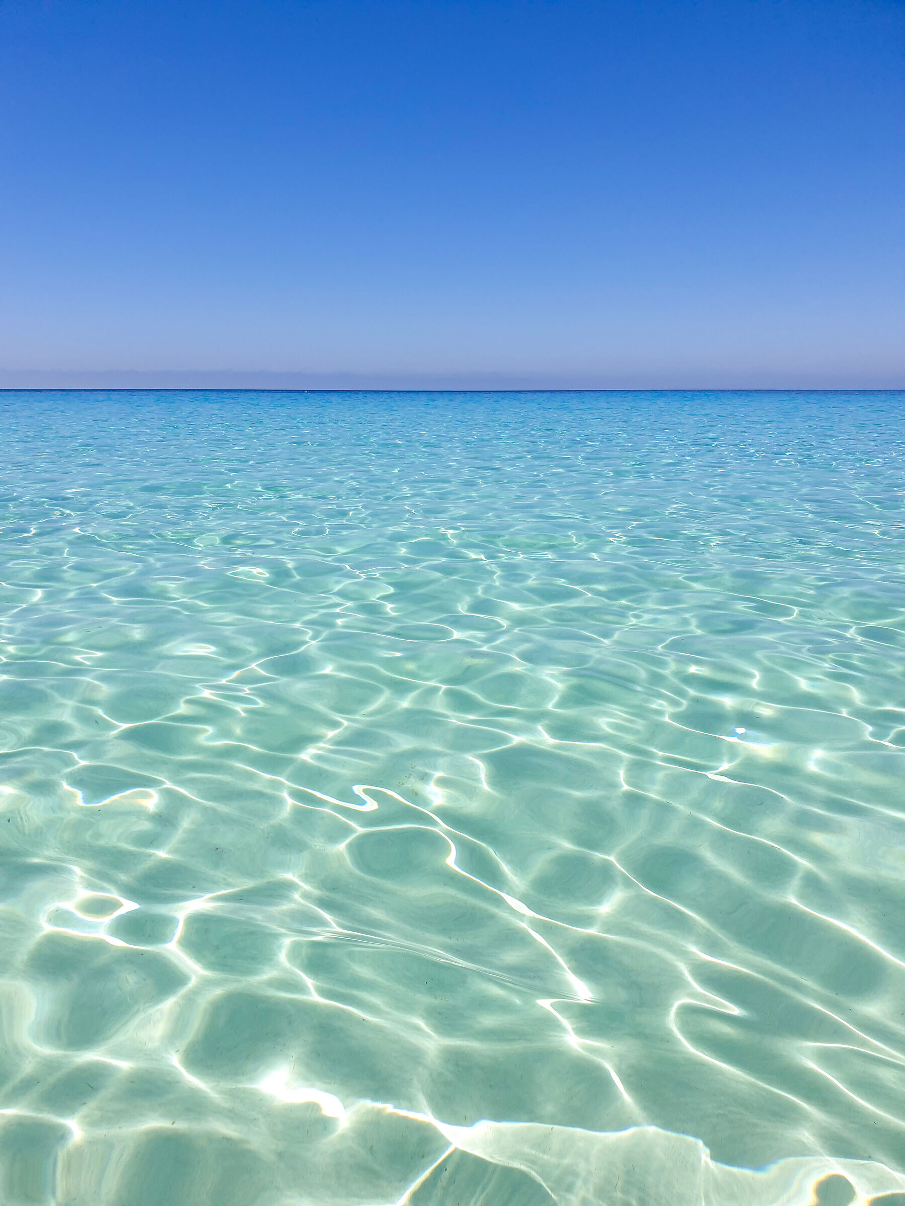 Il mare della spiaggia dei conigli