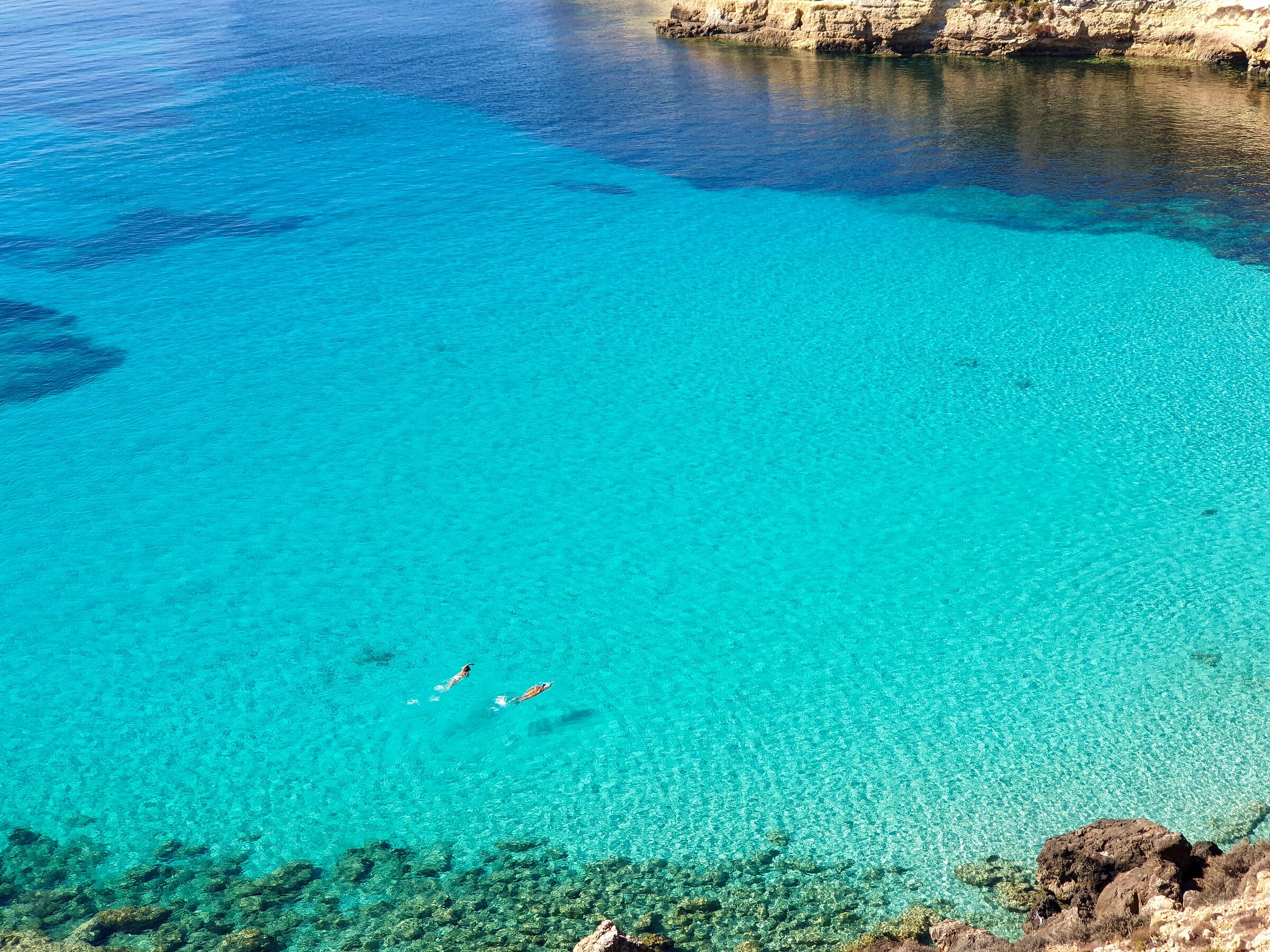 Il mare dell'Isola dei Conigli