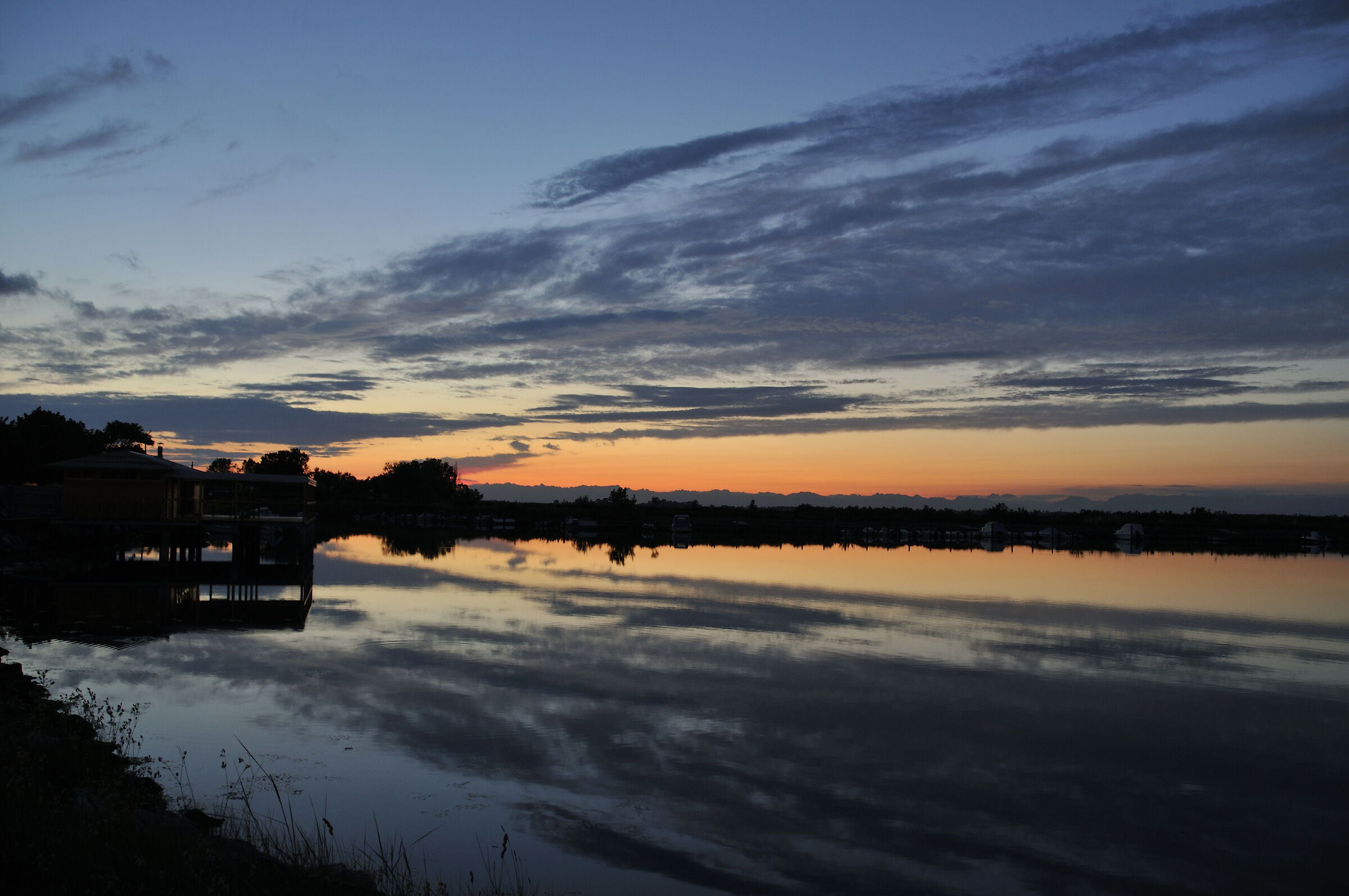 Sunset in the lagoon