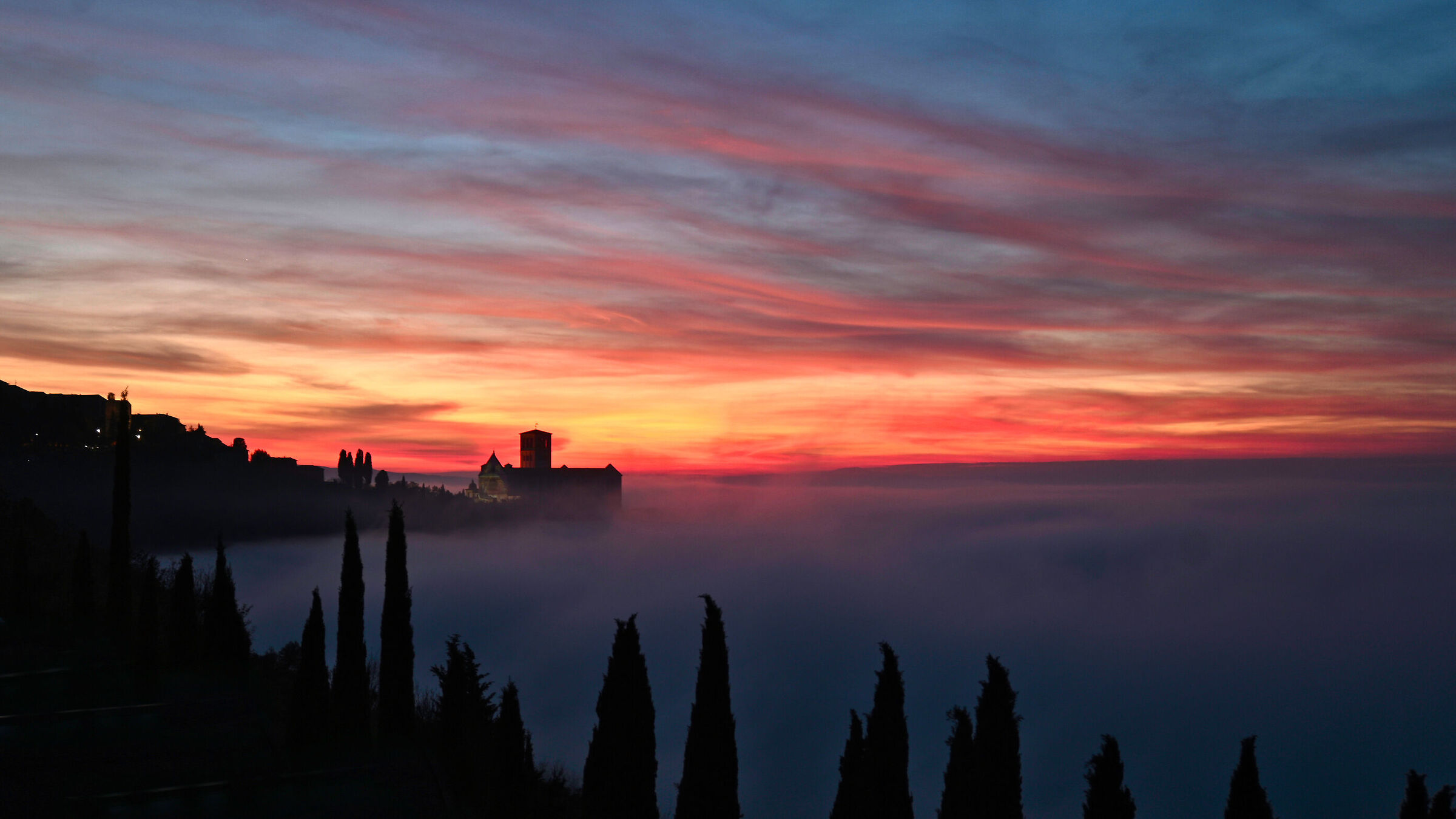 St. Francis at sunset