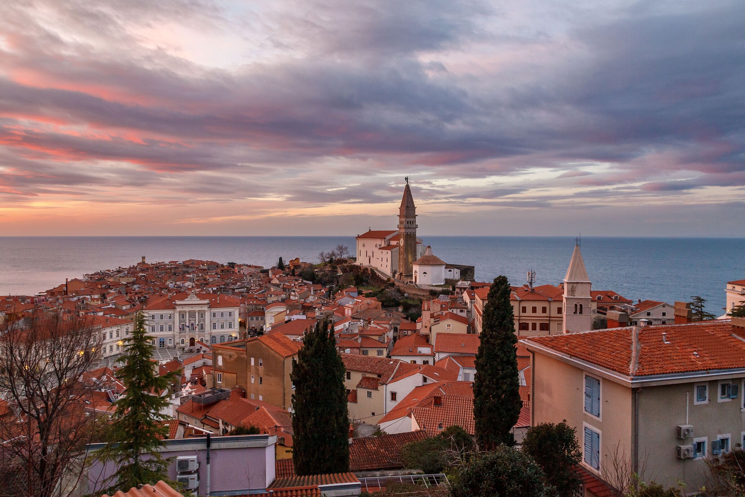 Piran at sunset