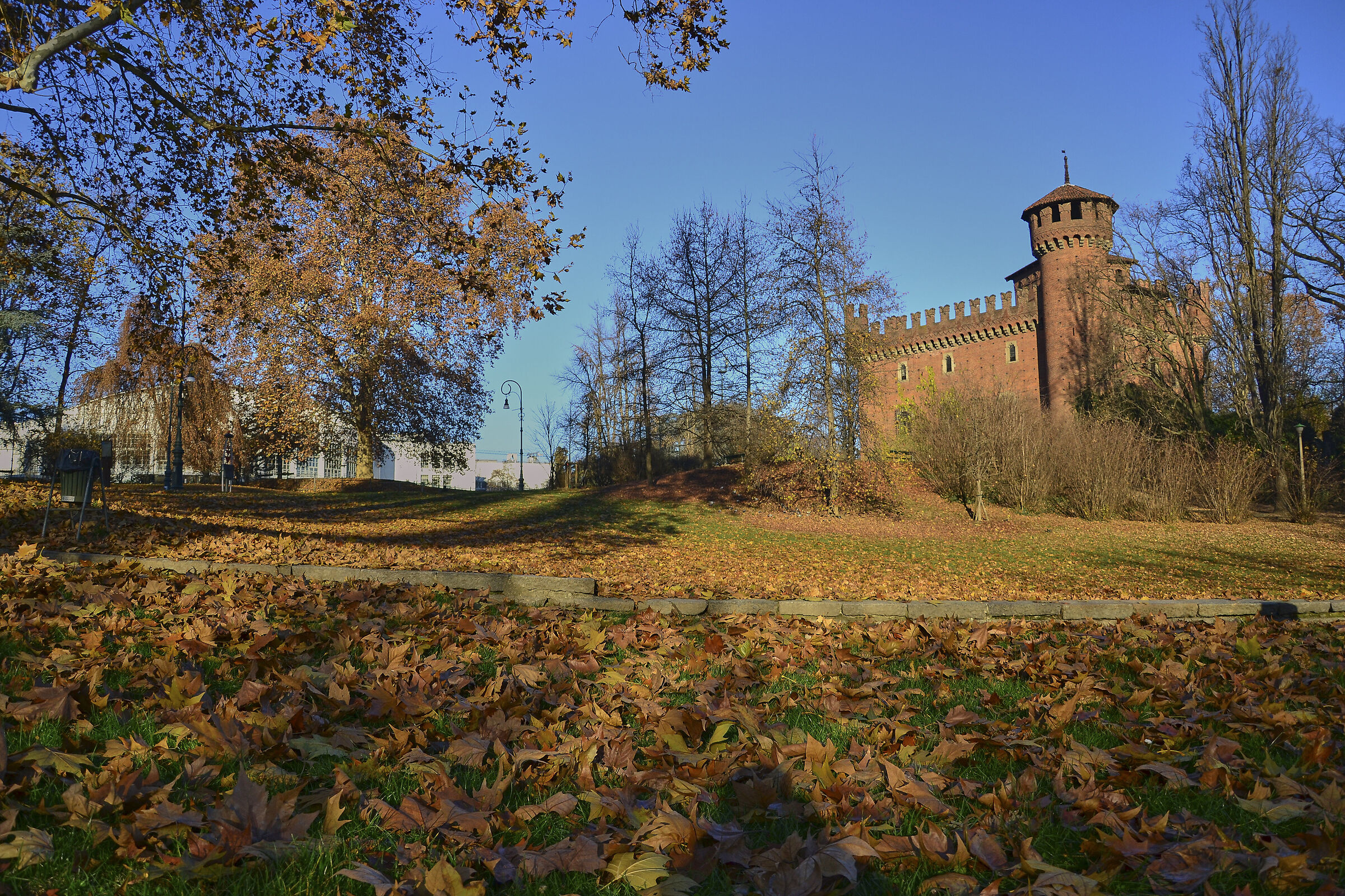 The medieval village in autumn