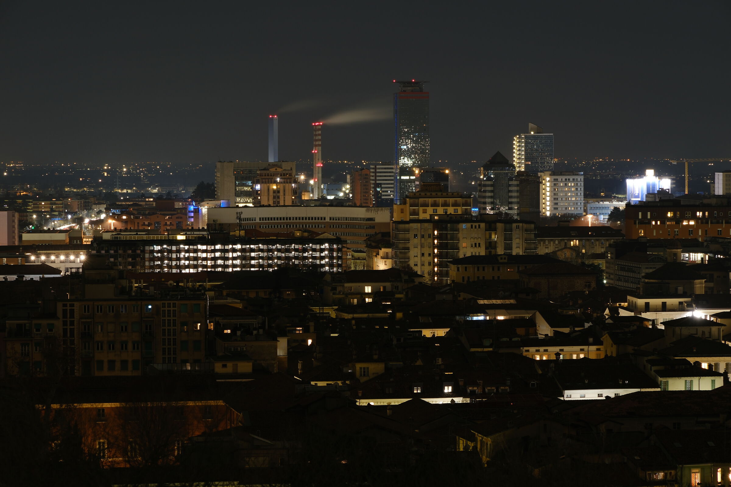 Il vecchio e il moderno di notte