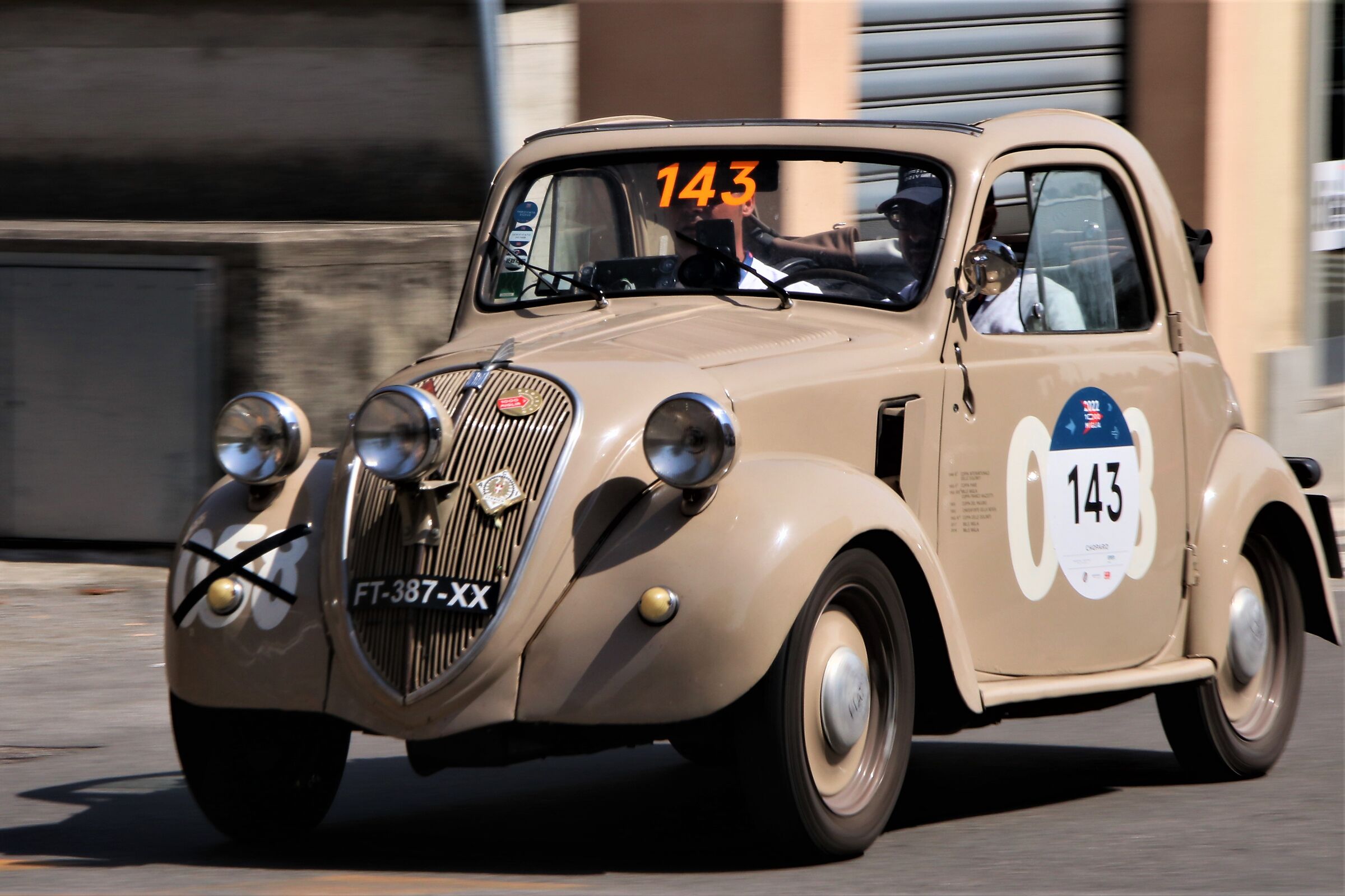 FIAT 500B "TOPOLINO" year 1948 at 1000miglia 2022