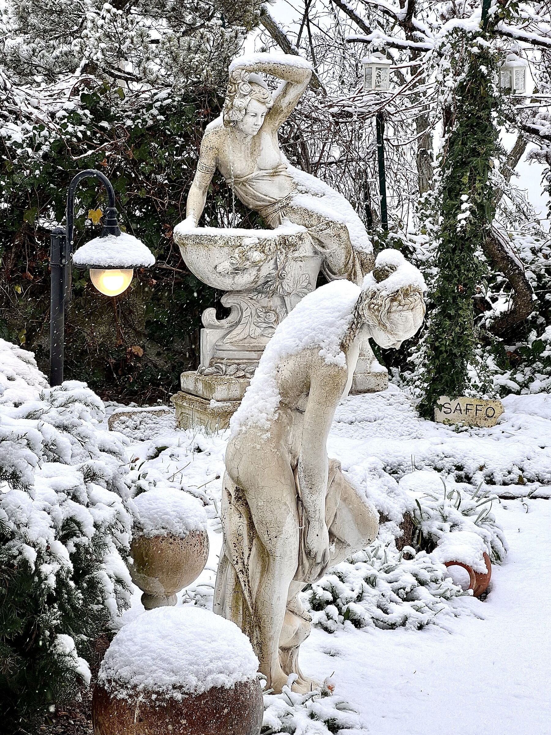 It's snowing in Montefino.