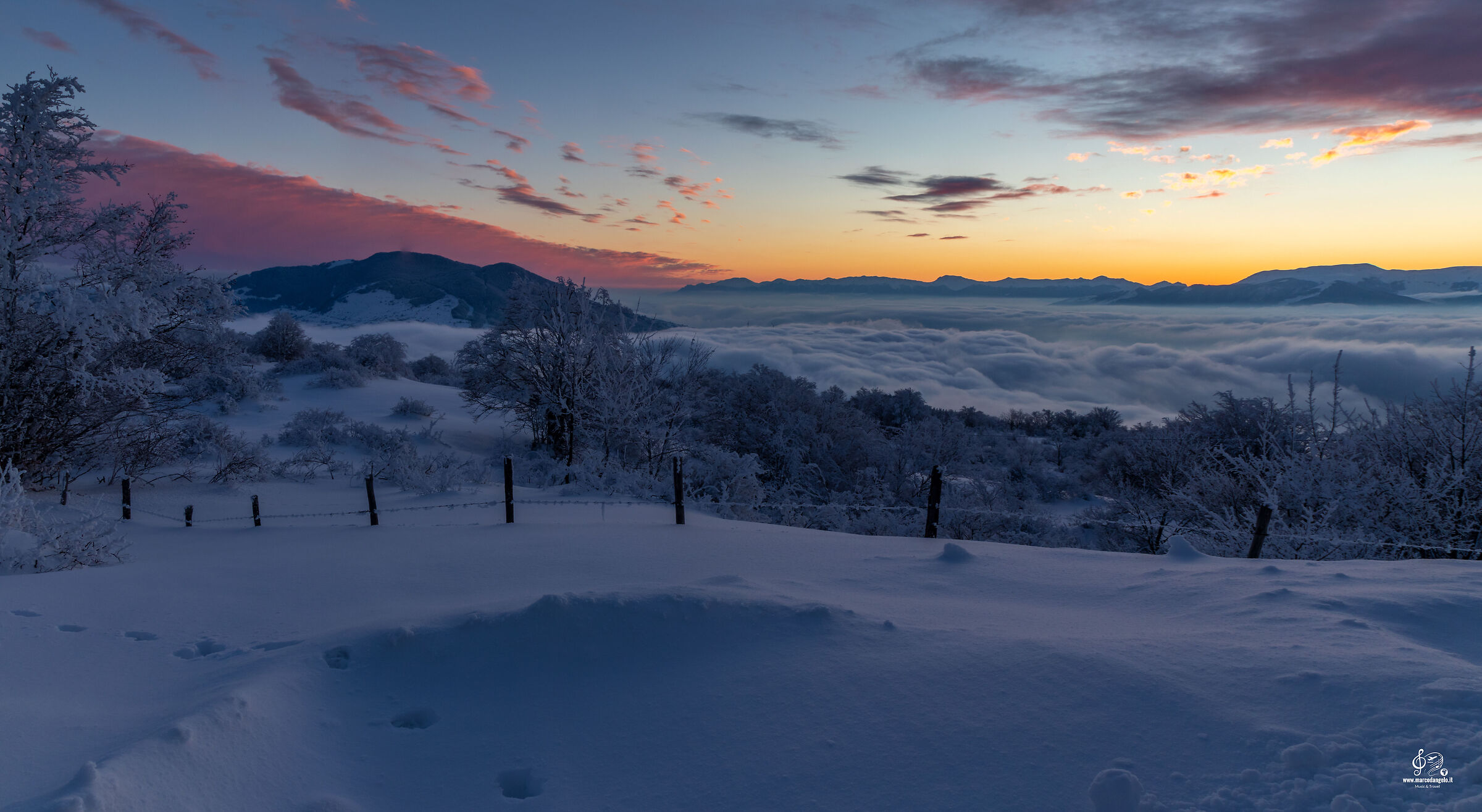 Gelido tramonto a Capracotta