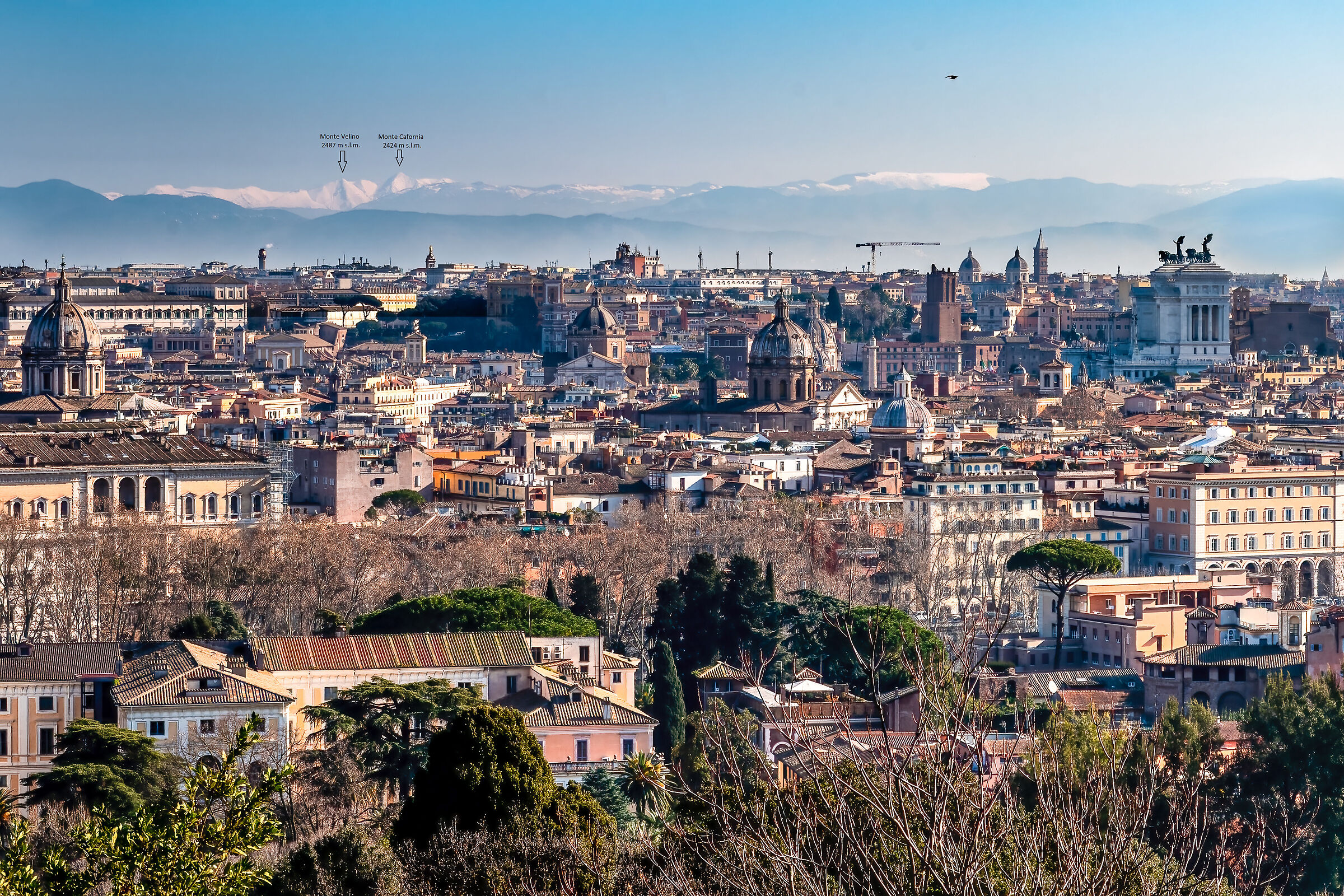 I monti d'Abruzzo dal Gianicolo