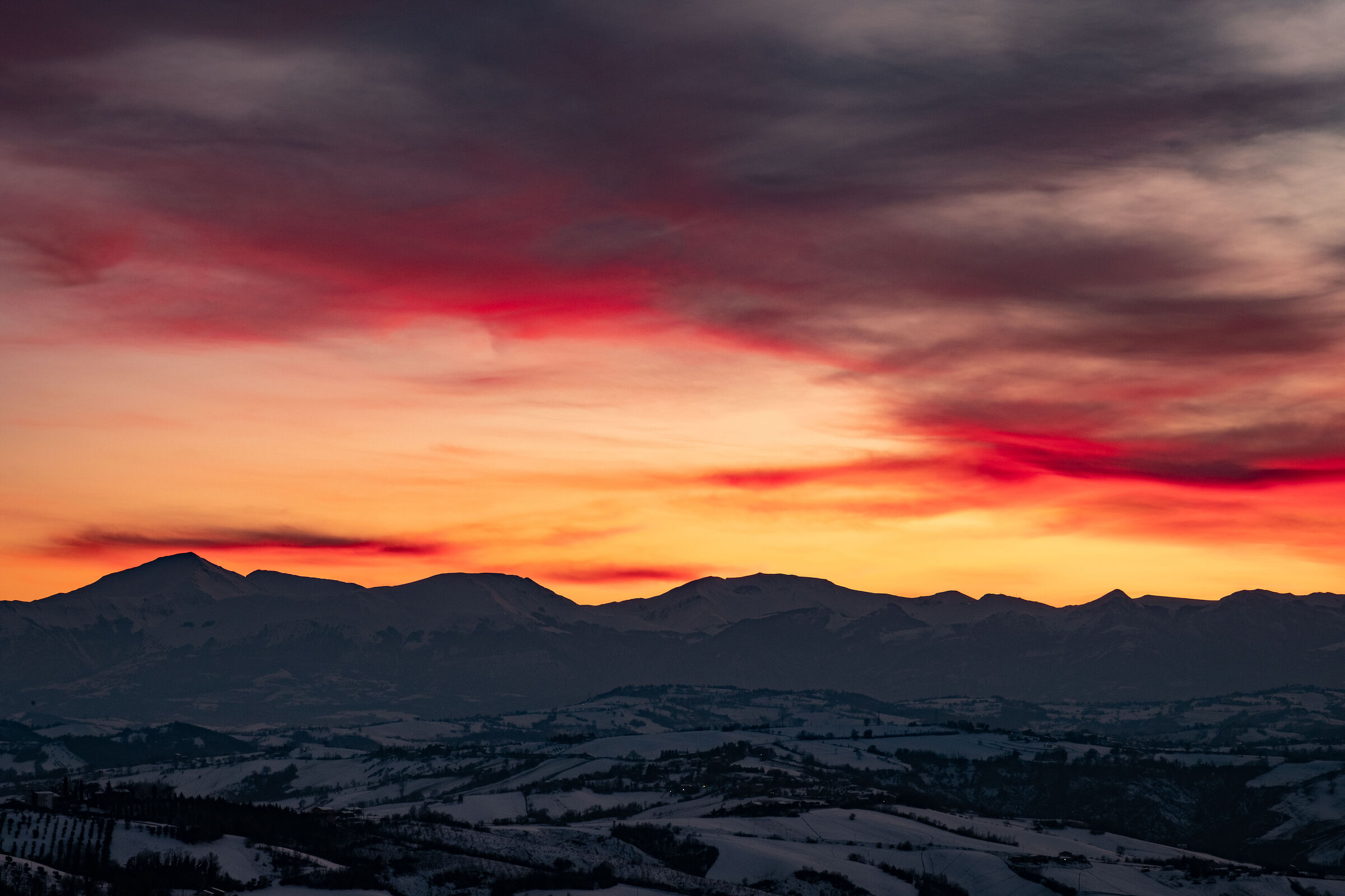 Tramonto sui sibillini