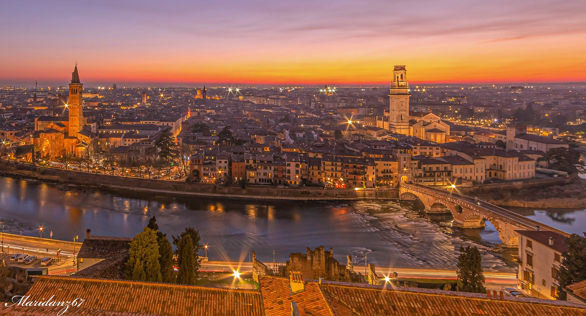 Verona in the evening
