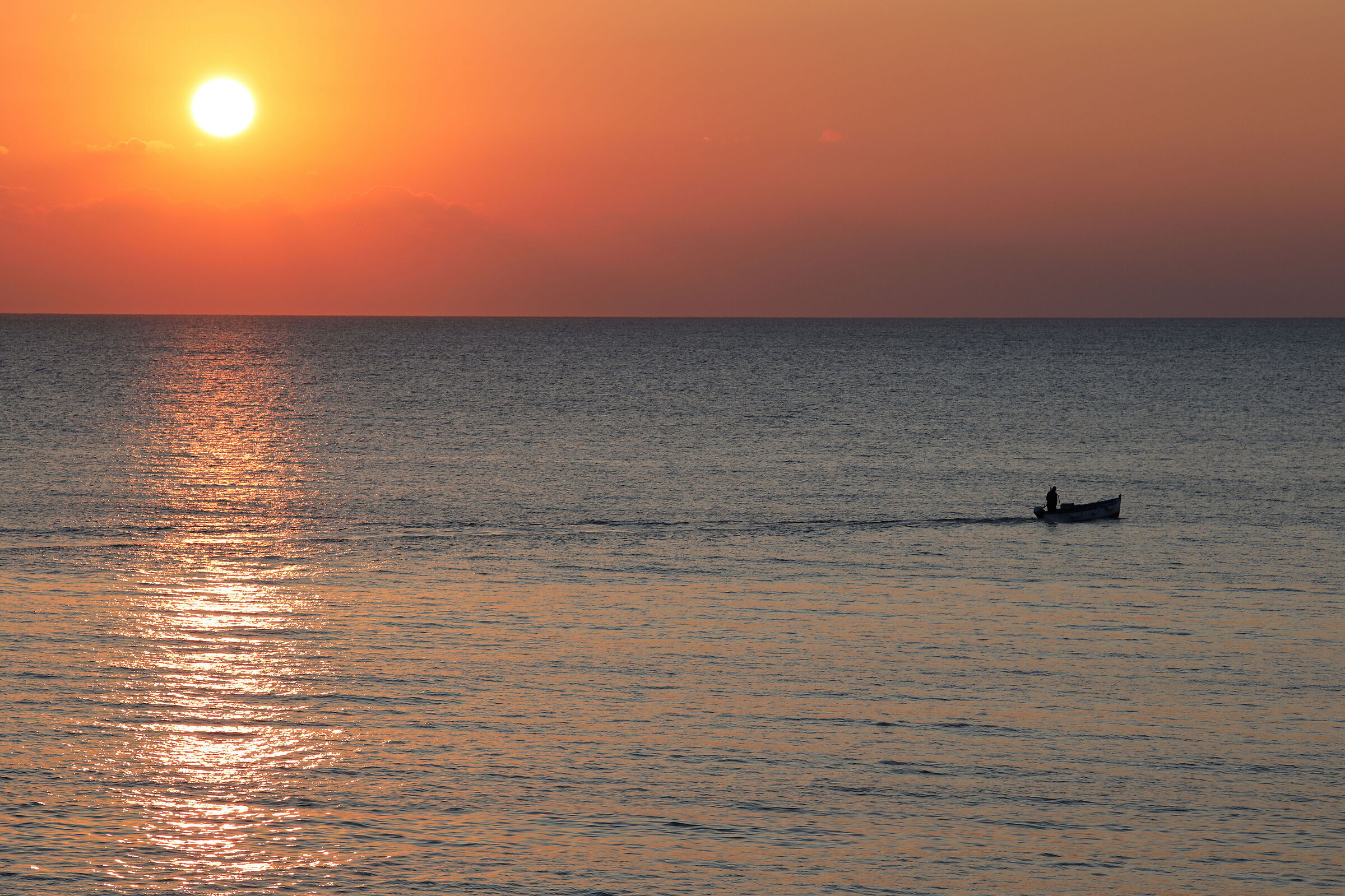Il mare al tramonto