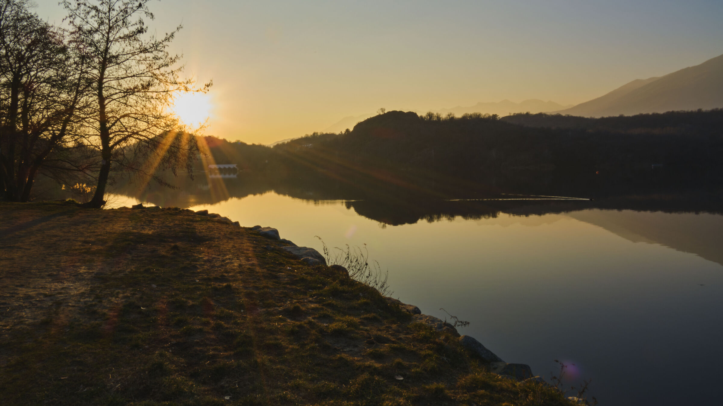 sunset at Lake Sirio