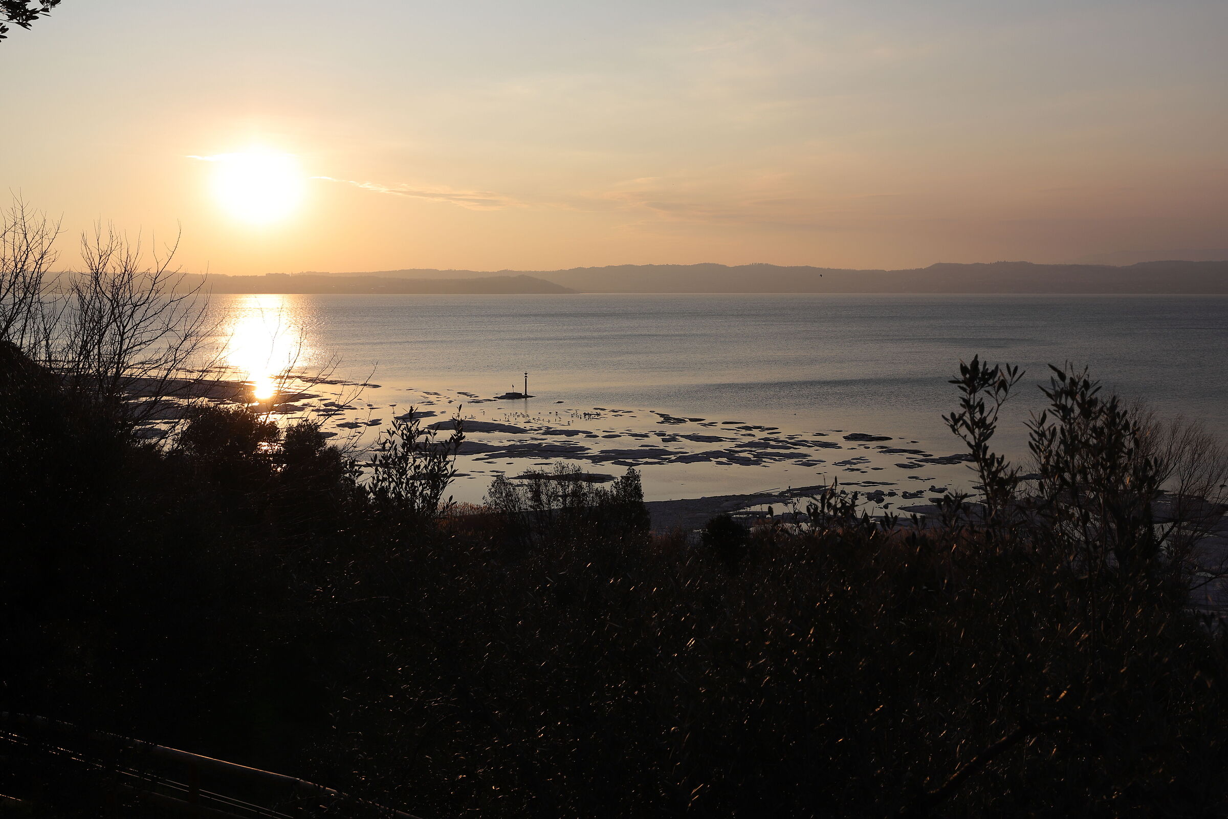 Sunset over the lake