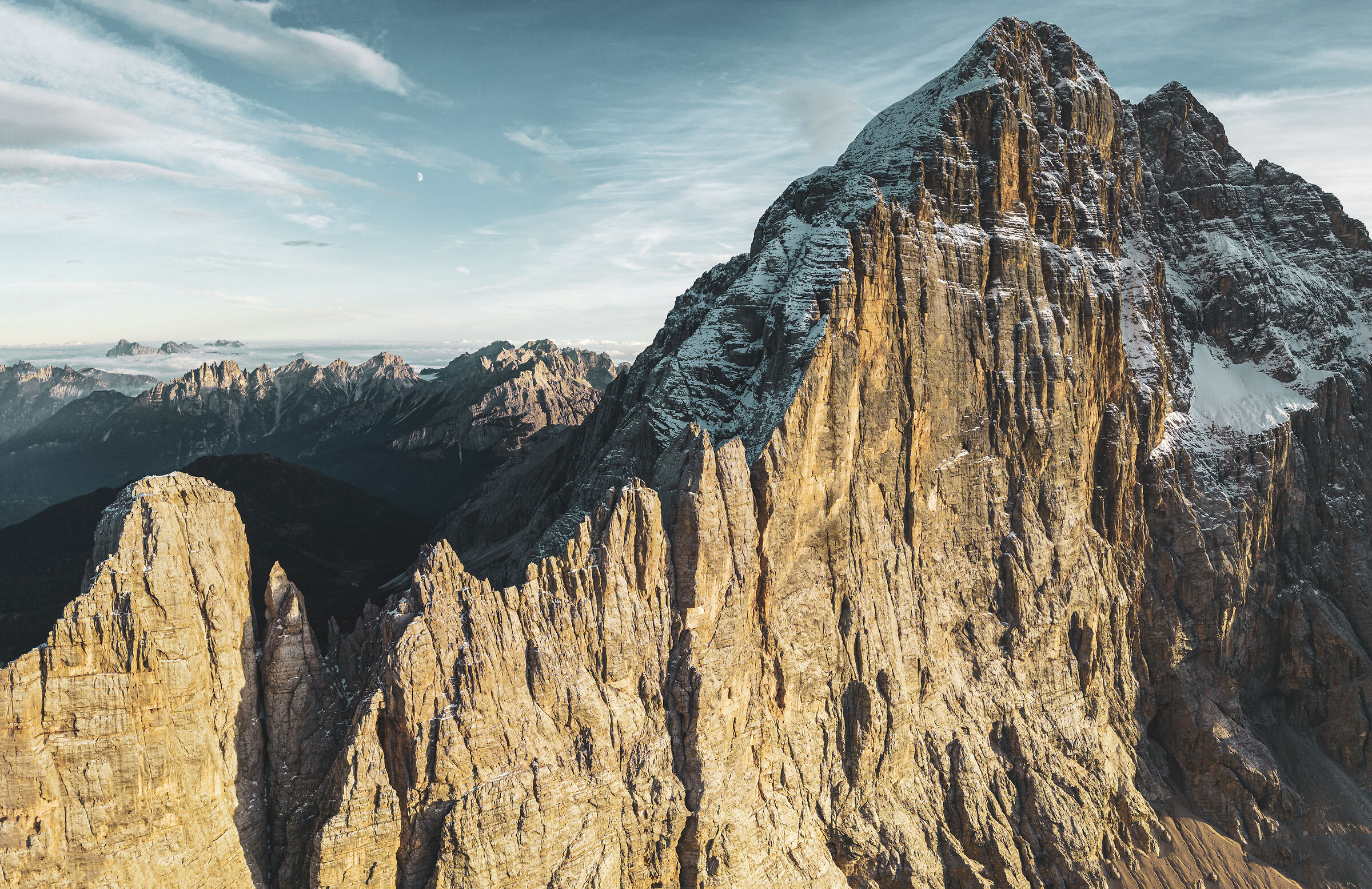 The imposing towers of Civetta