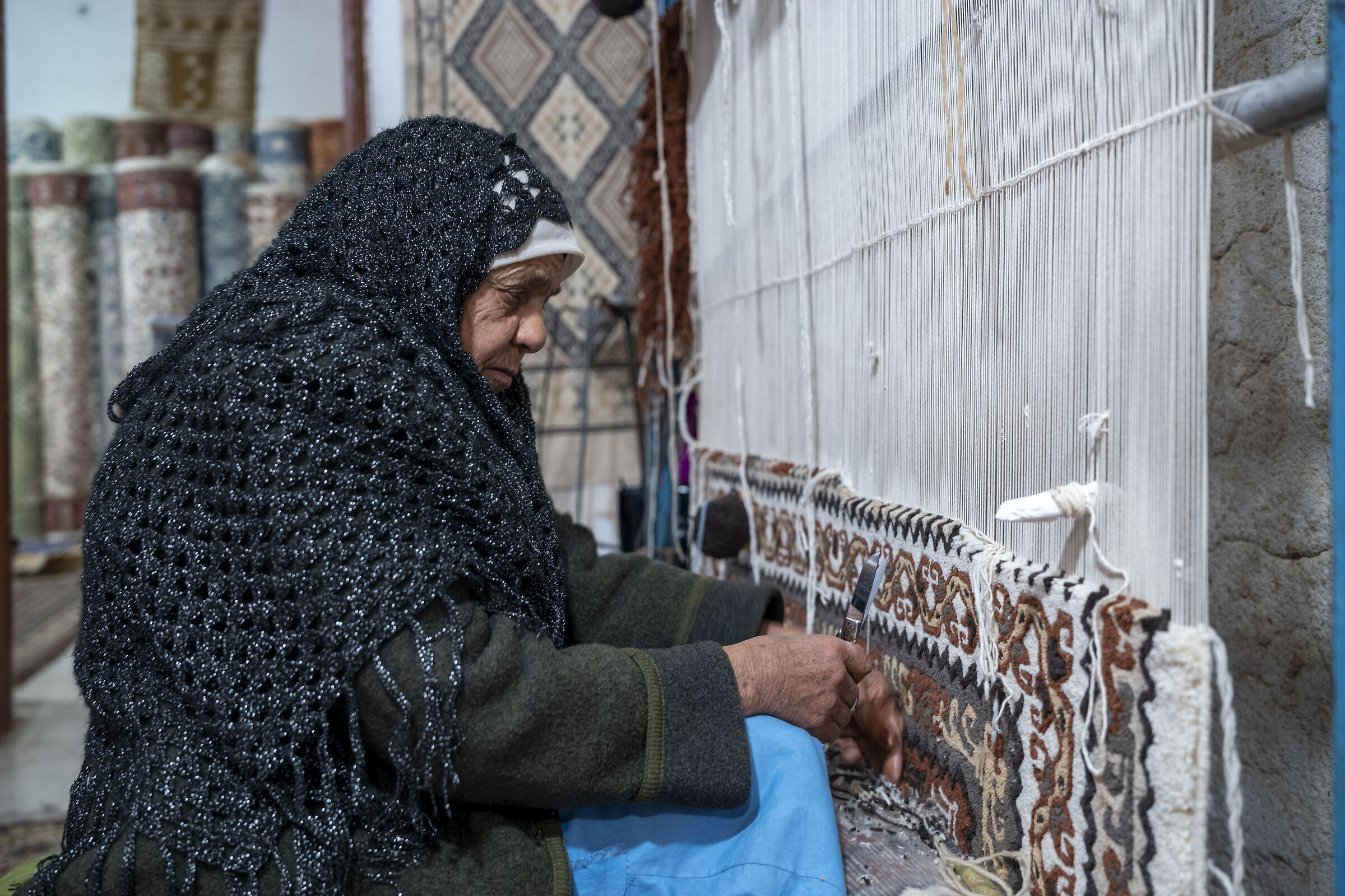 Woman at the loom