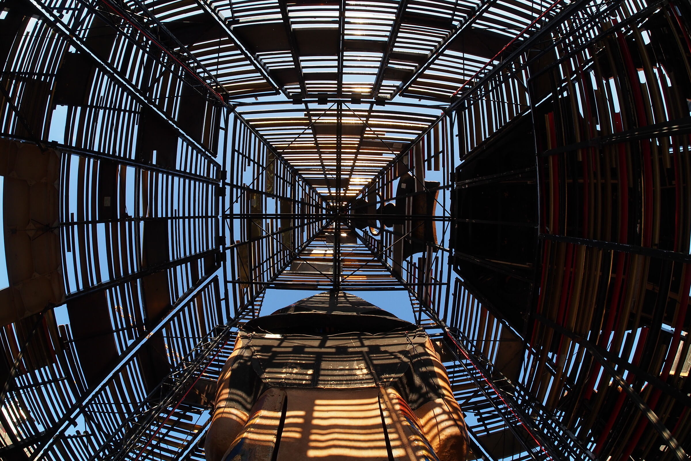 Inside the pyramid