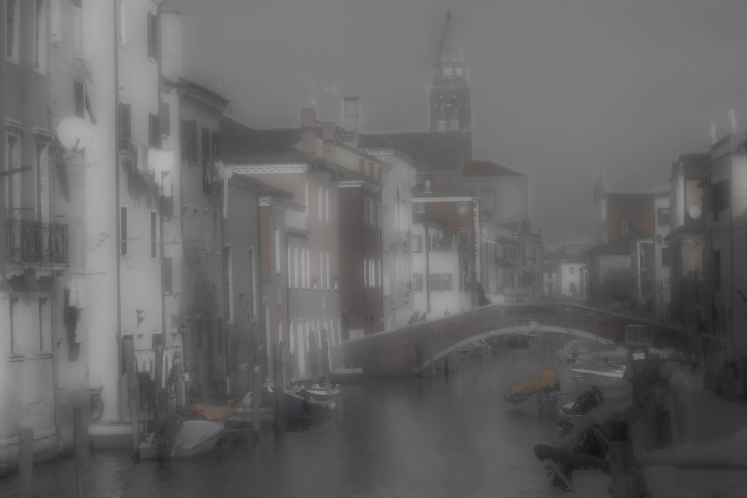 Chioggia shrouded in fog