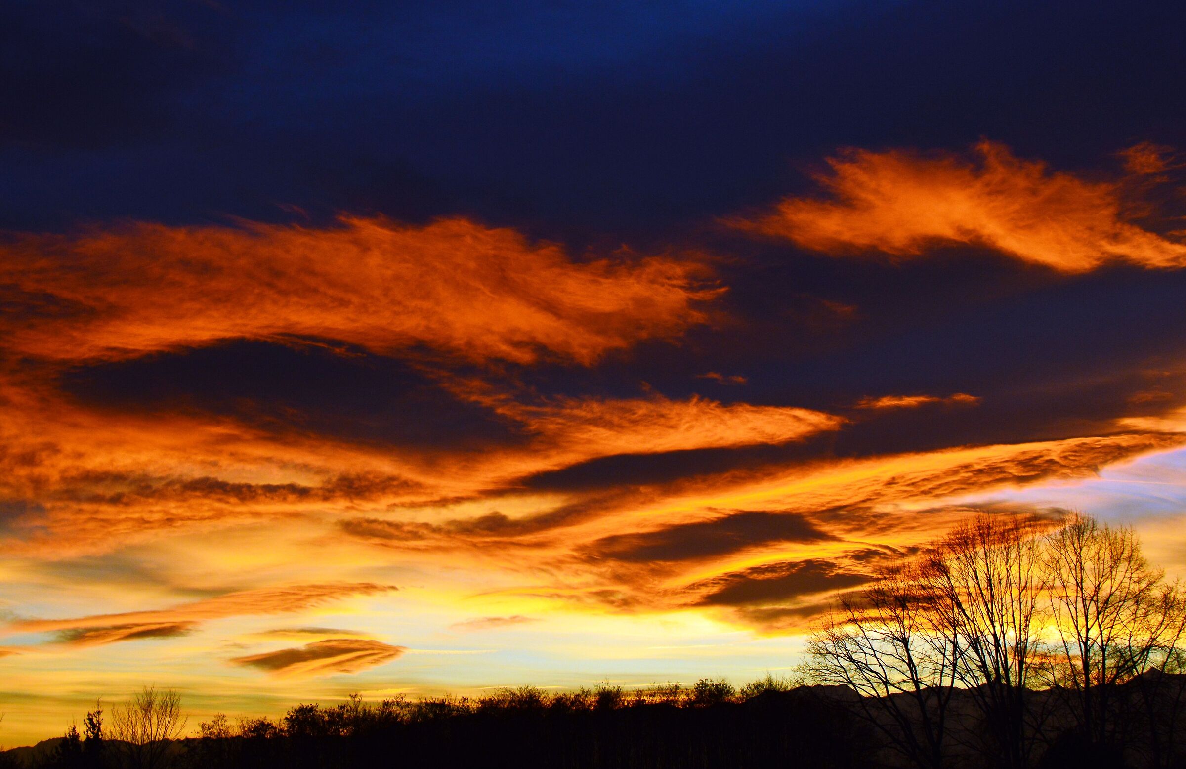 Tramonto color fuoco