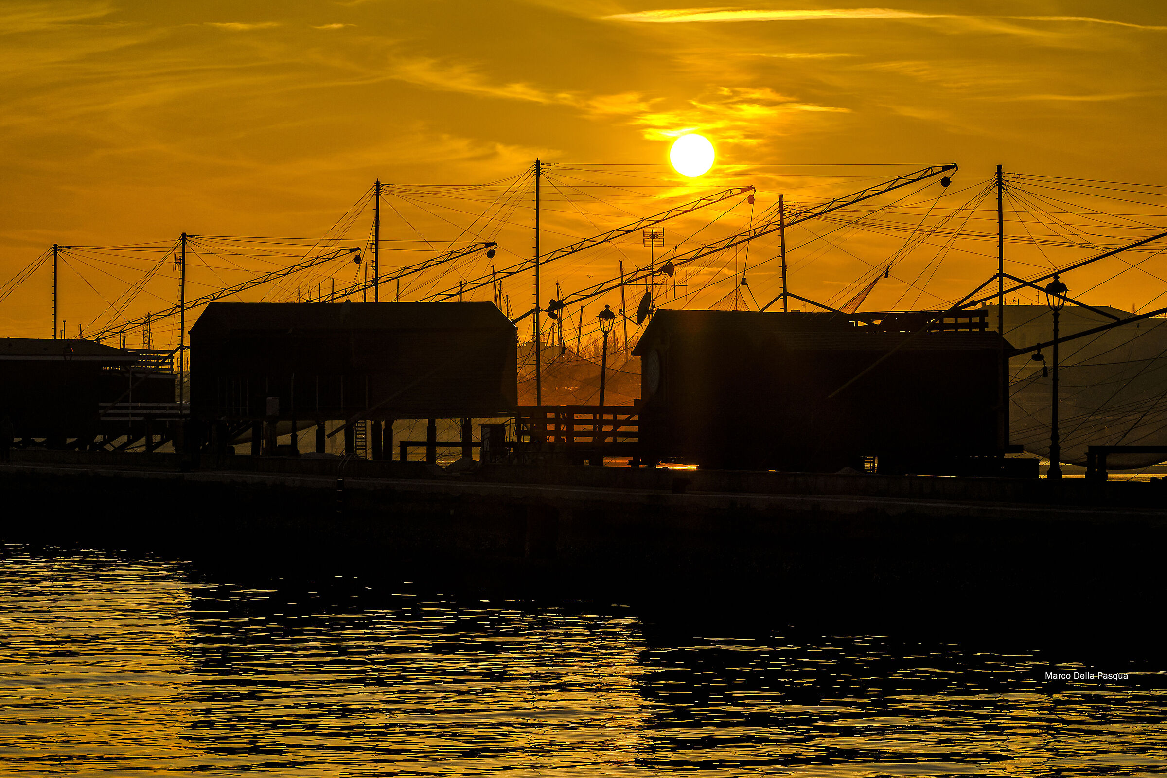 in the evening on the canal port - Cesenatico