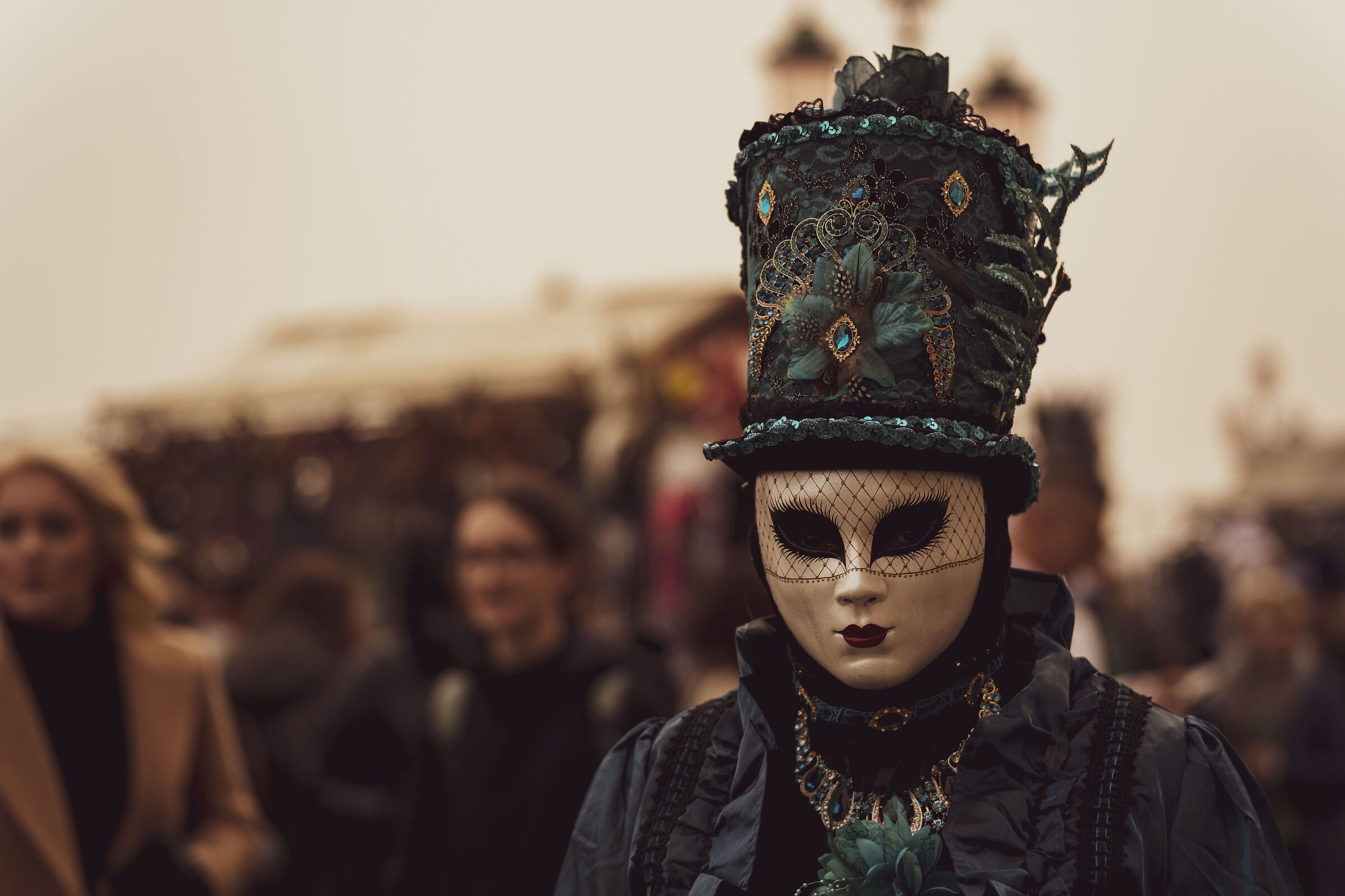 Dispersed in the crowd