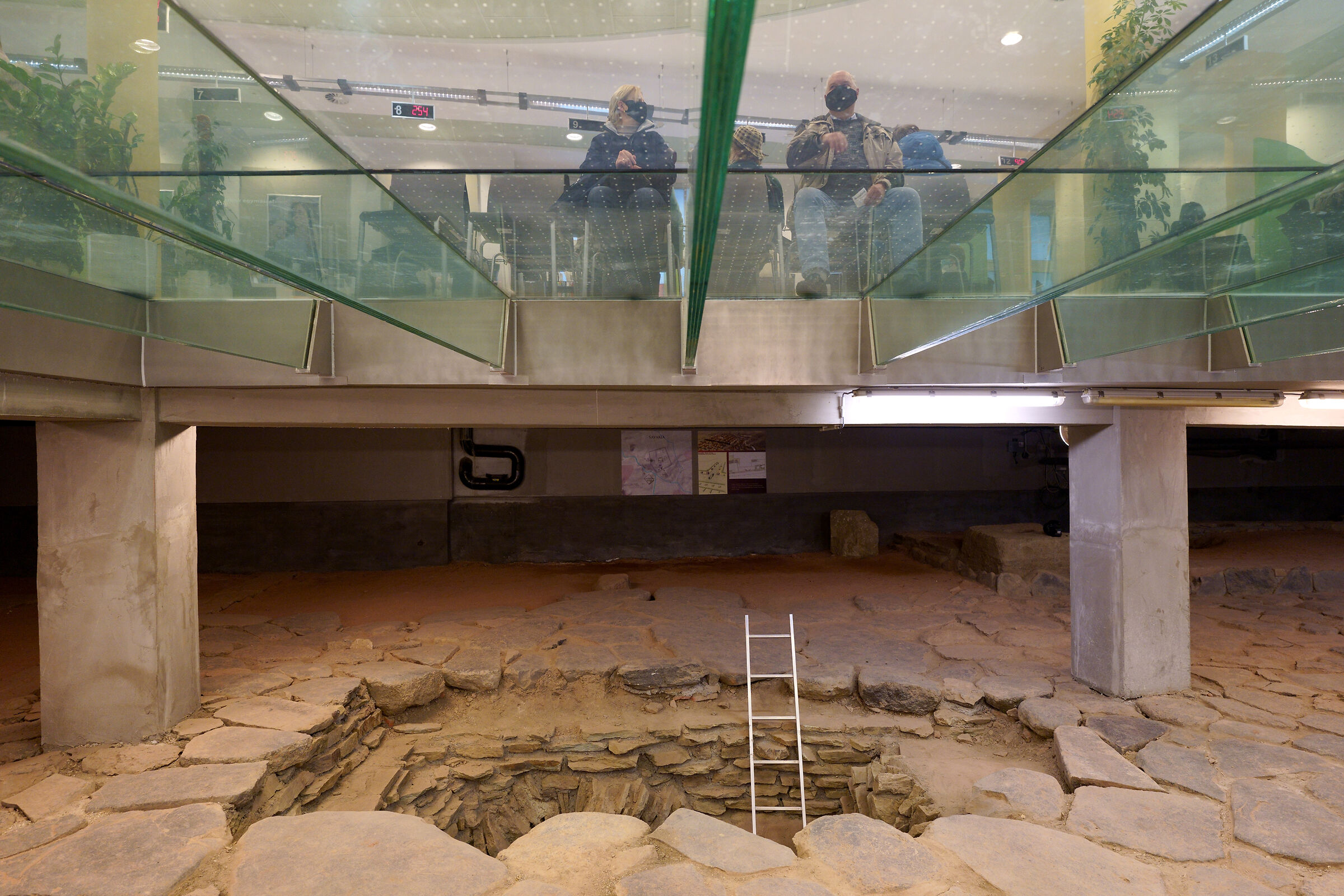 Roman street below the bank office