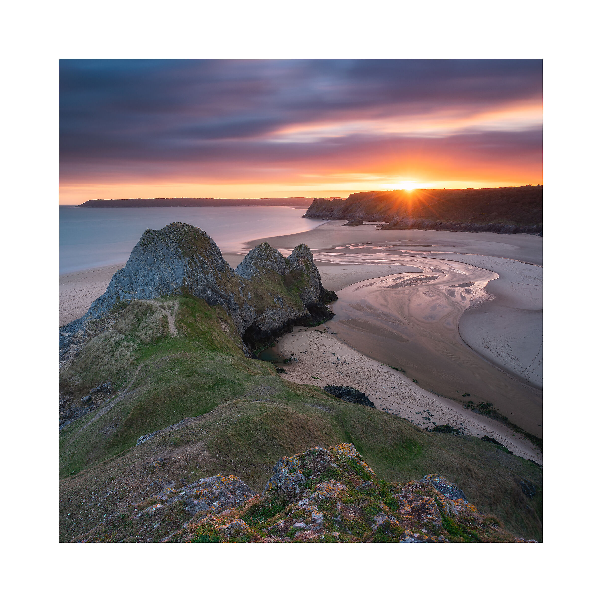 Tramonto Three Cliffs Bay