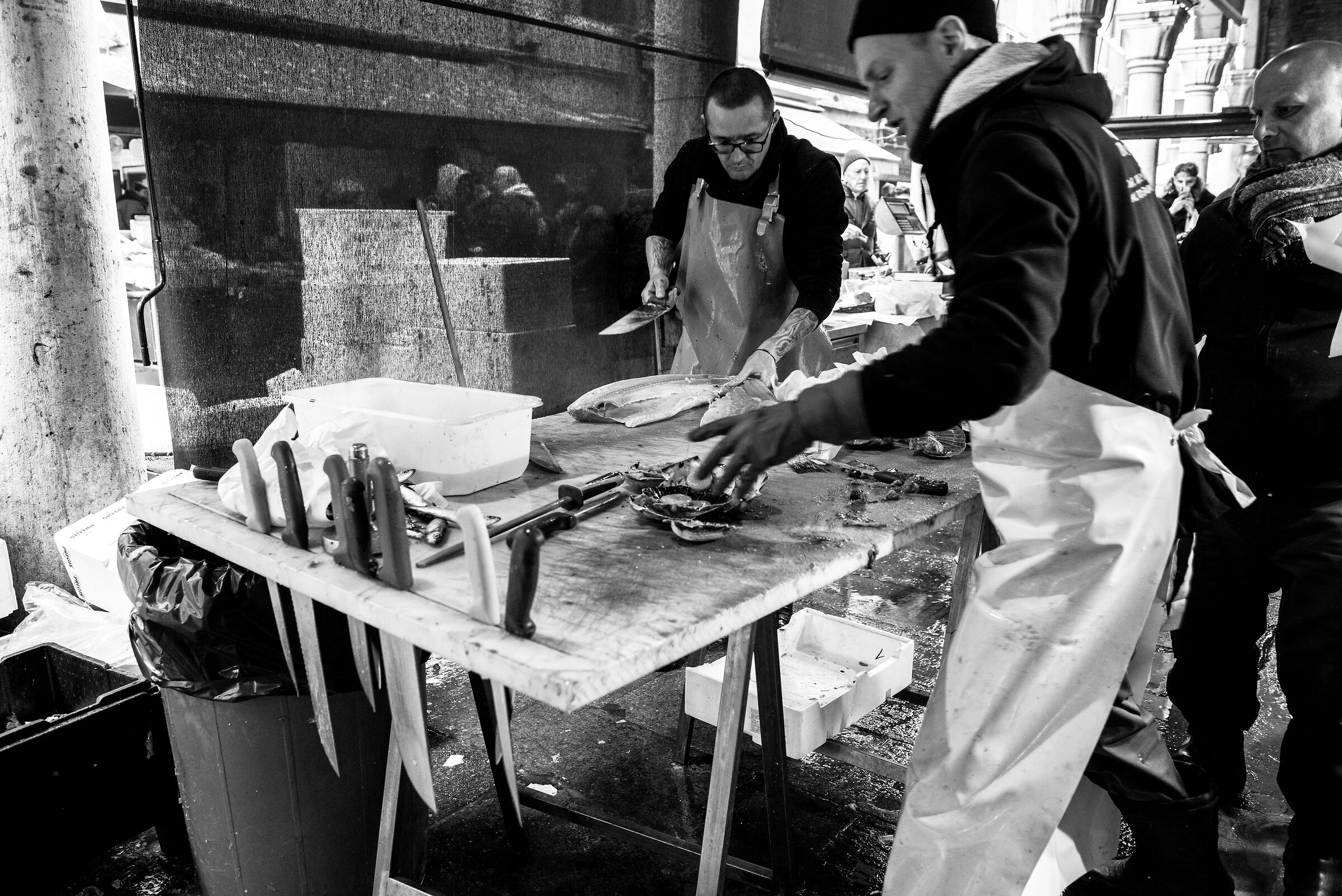 At the fish market, Venice