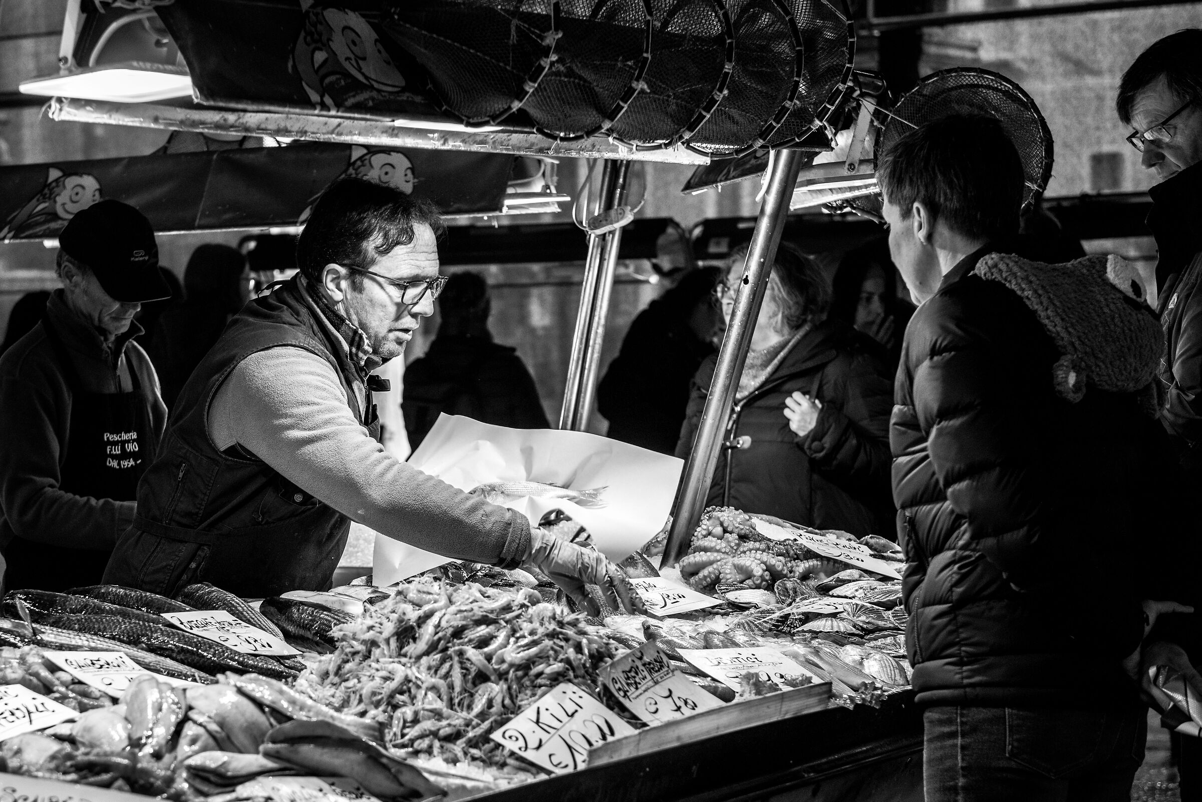 At the fish market, Venice