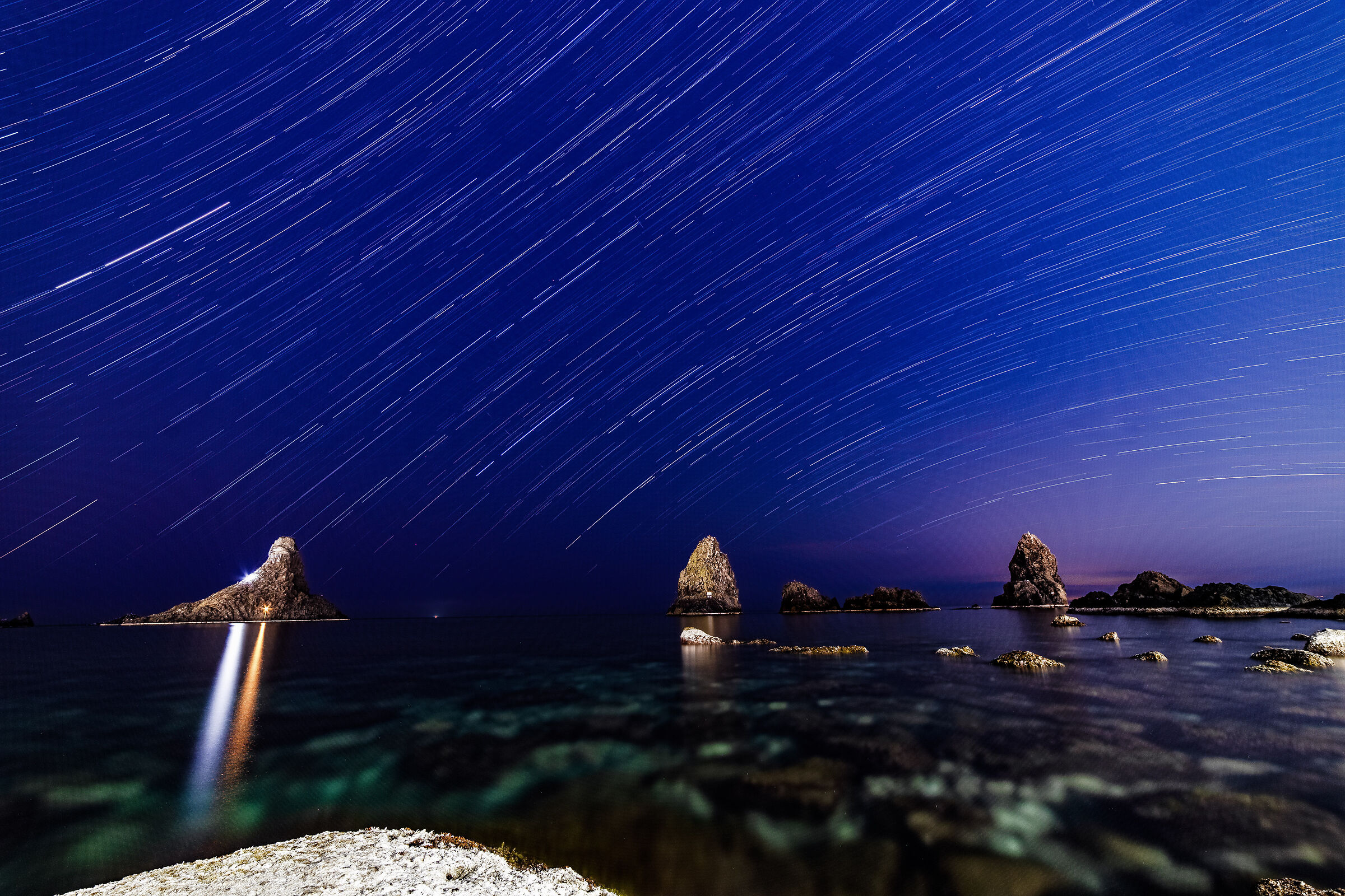 Faraglioni Aci Trezza - Startrail