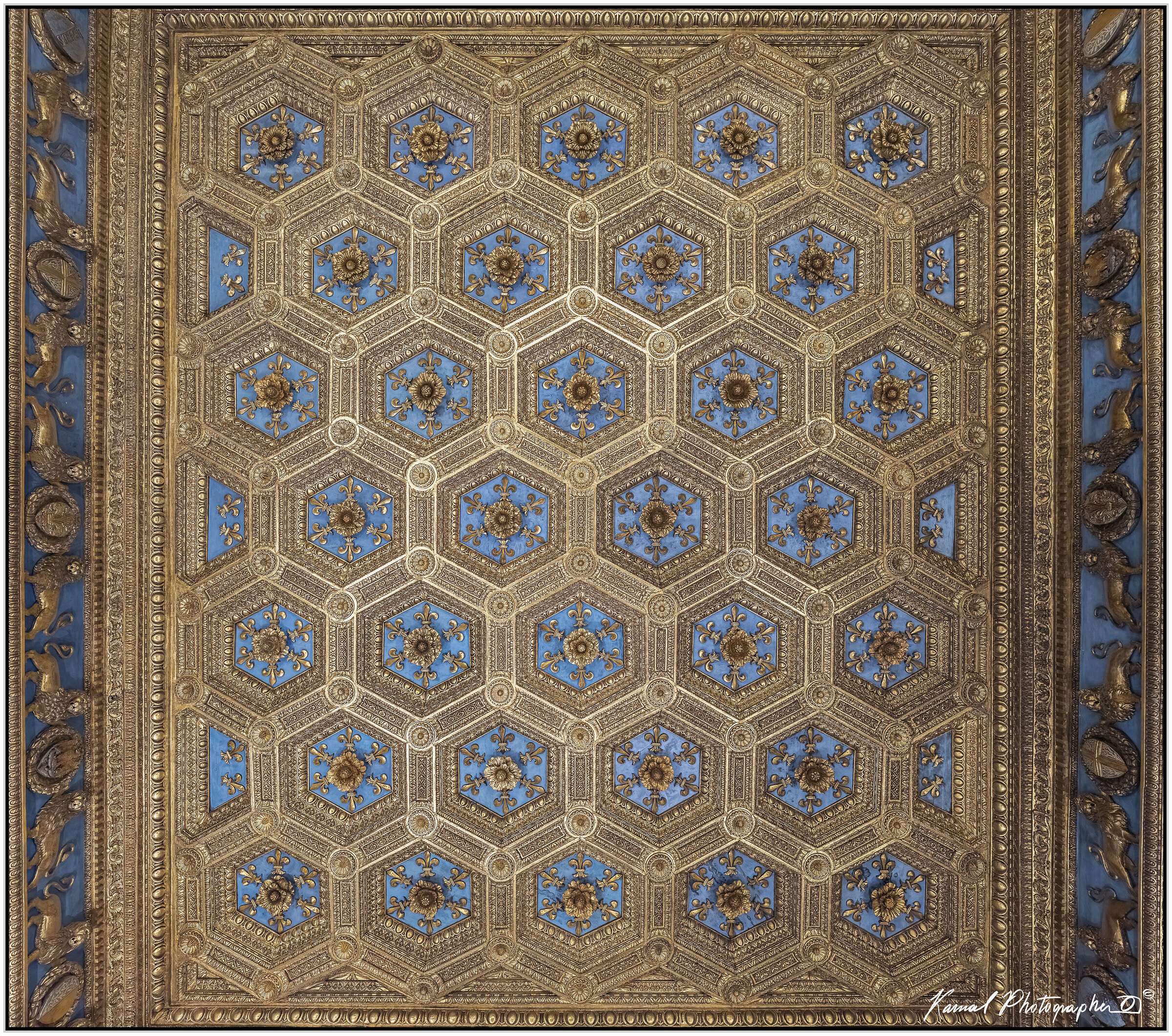 Detail of a ceiling Palazzo Vecchio Florence