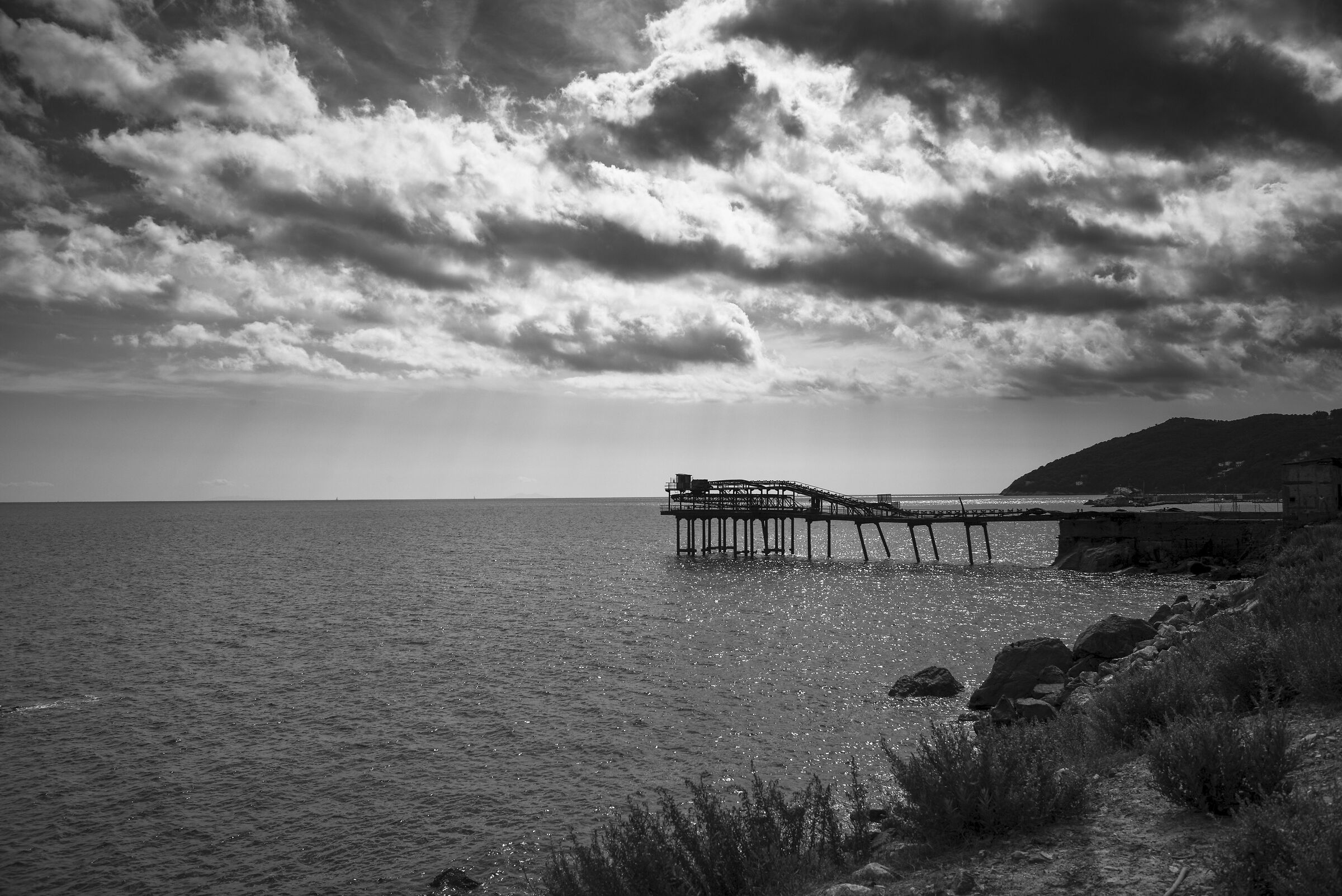 Disused mining pier