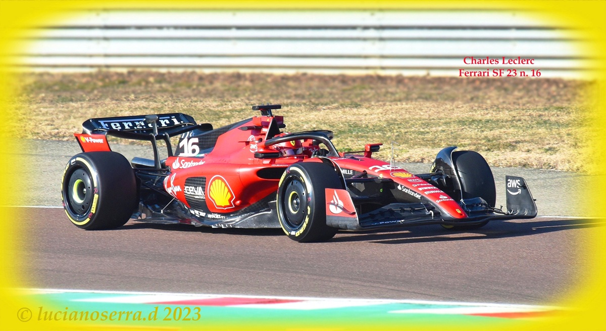 Charles Leclerc alla guida della Ferrari SF 23 n. 16