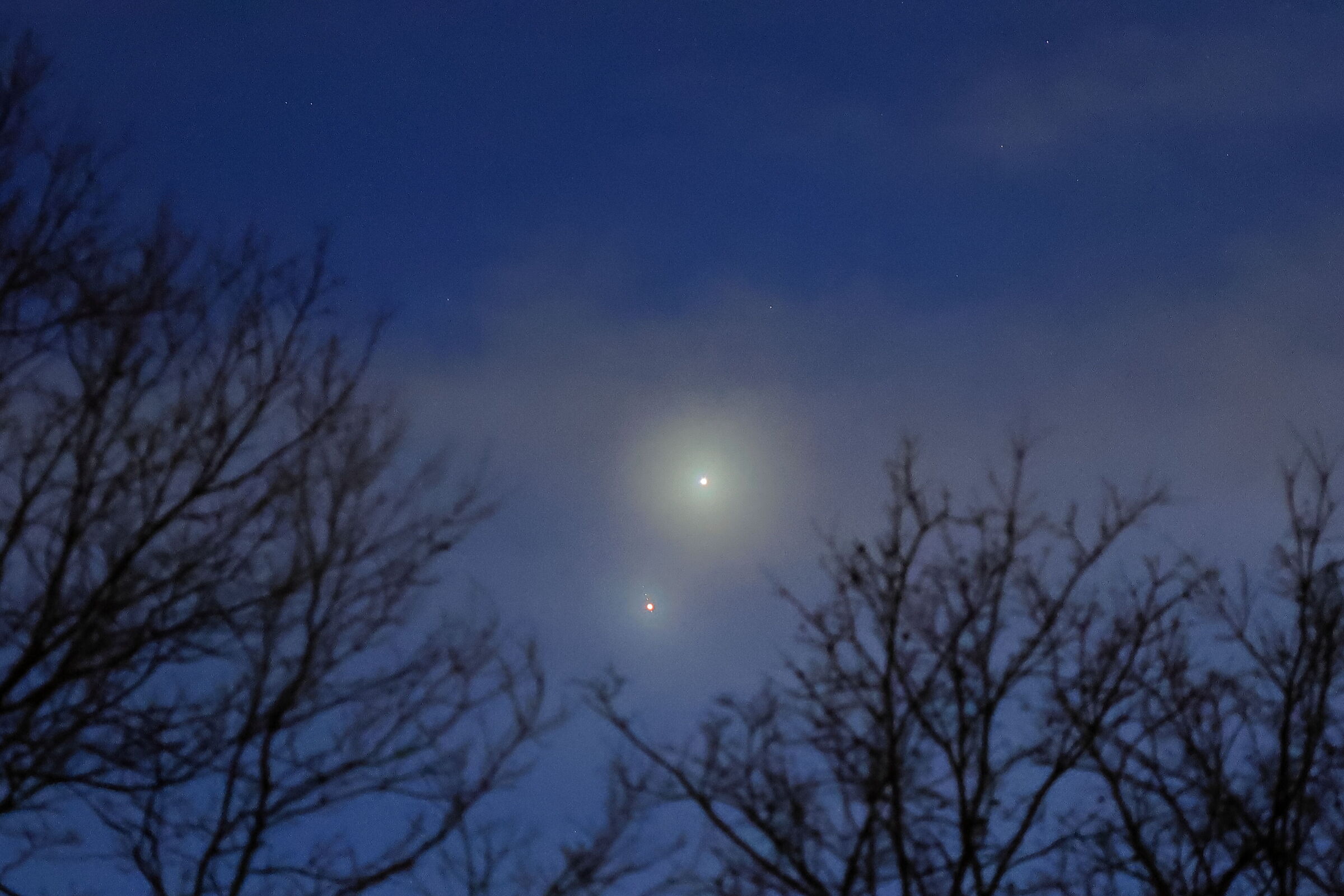 Venere e Giove allineati (foto del 2 marzo ore 19)