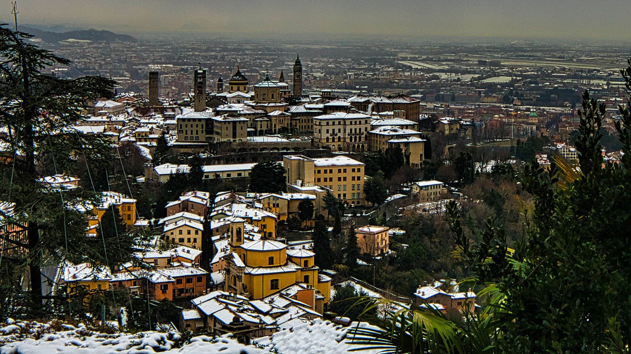 citta alta innevata