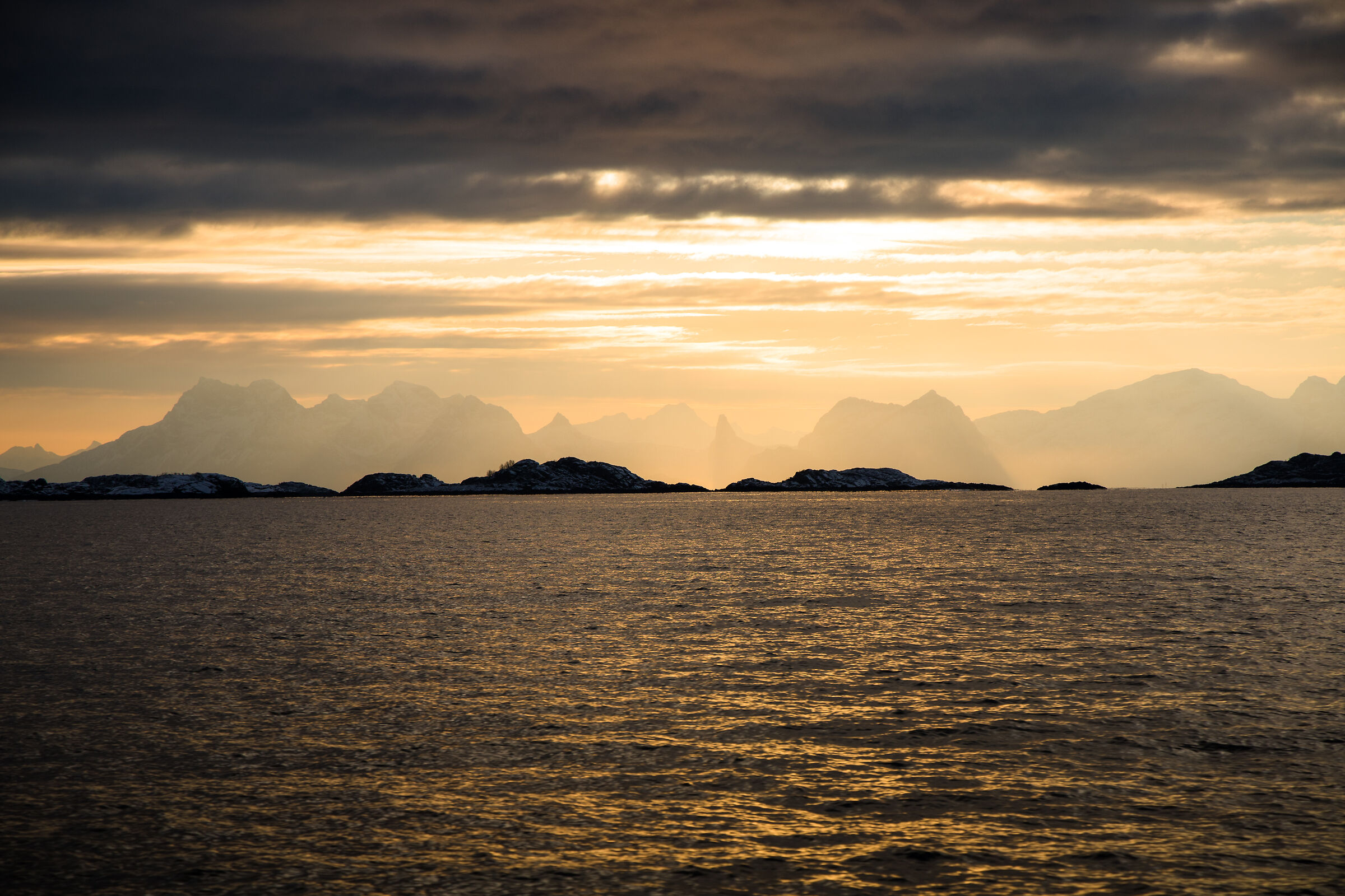 Svolvaer in rubber dinghy