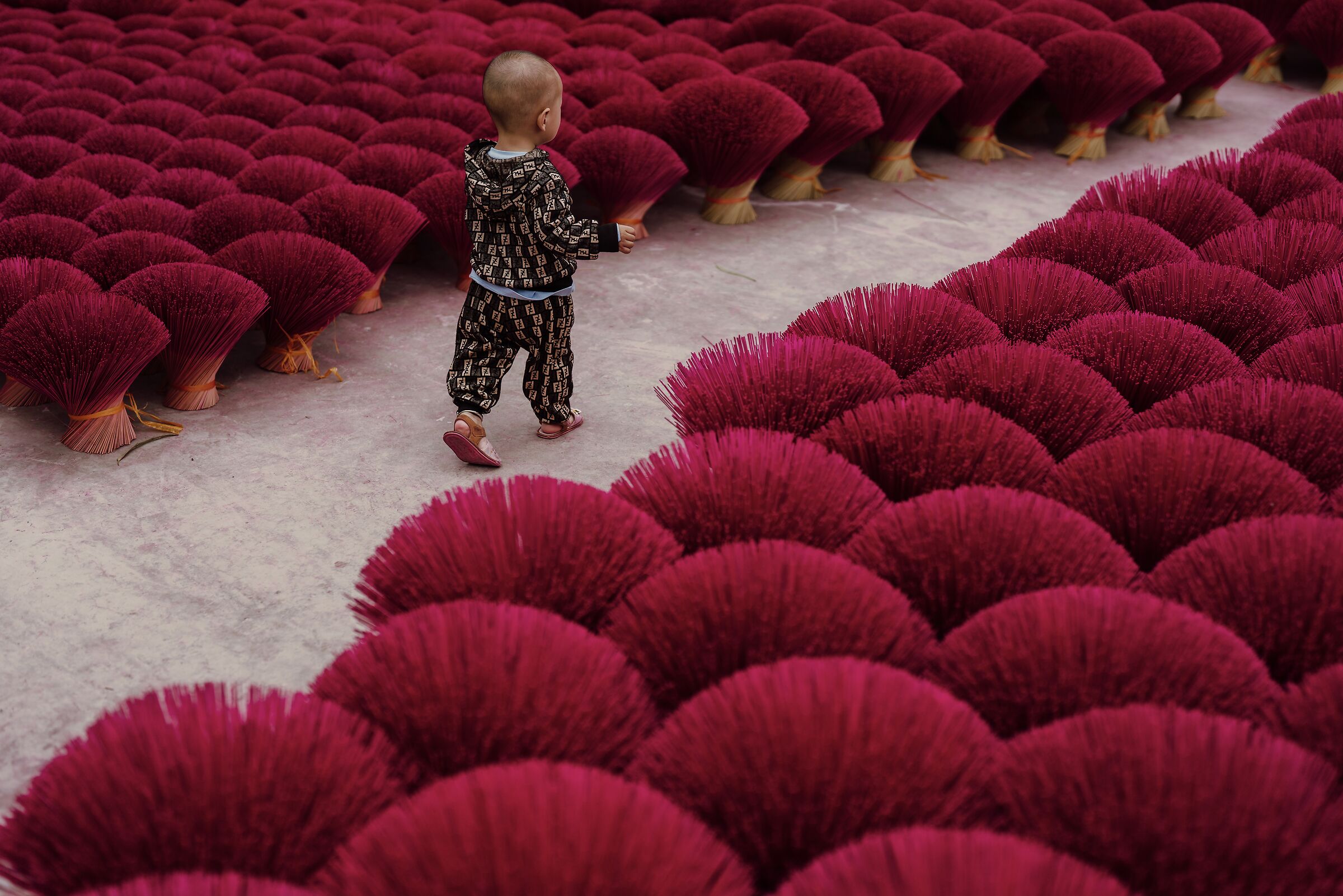 Walking among the incense