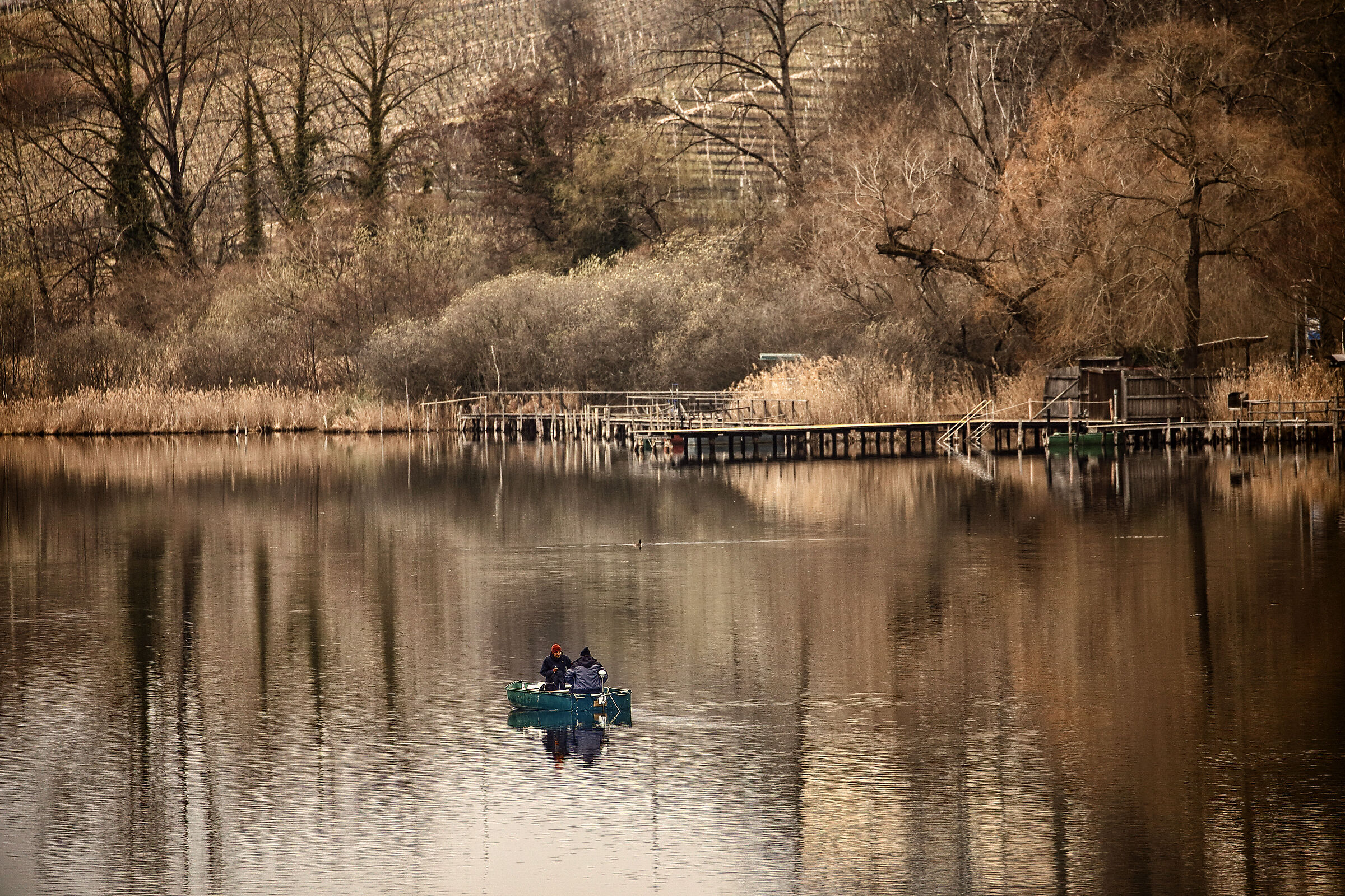 It's still winter at the lake