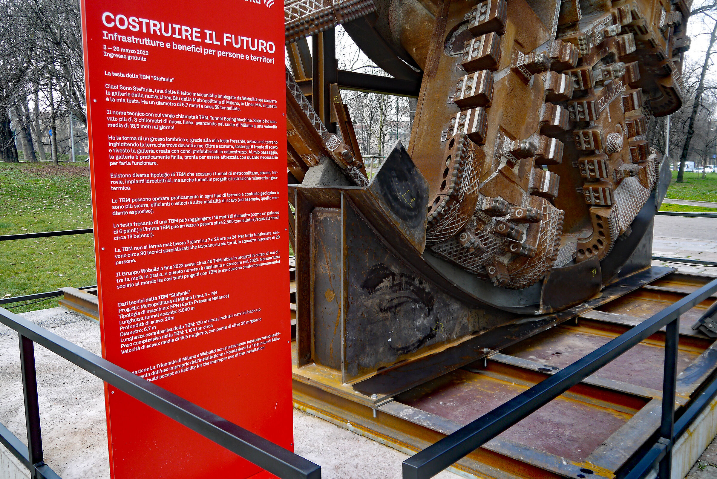 Stefania "the milling machine" at the Triennale