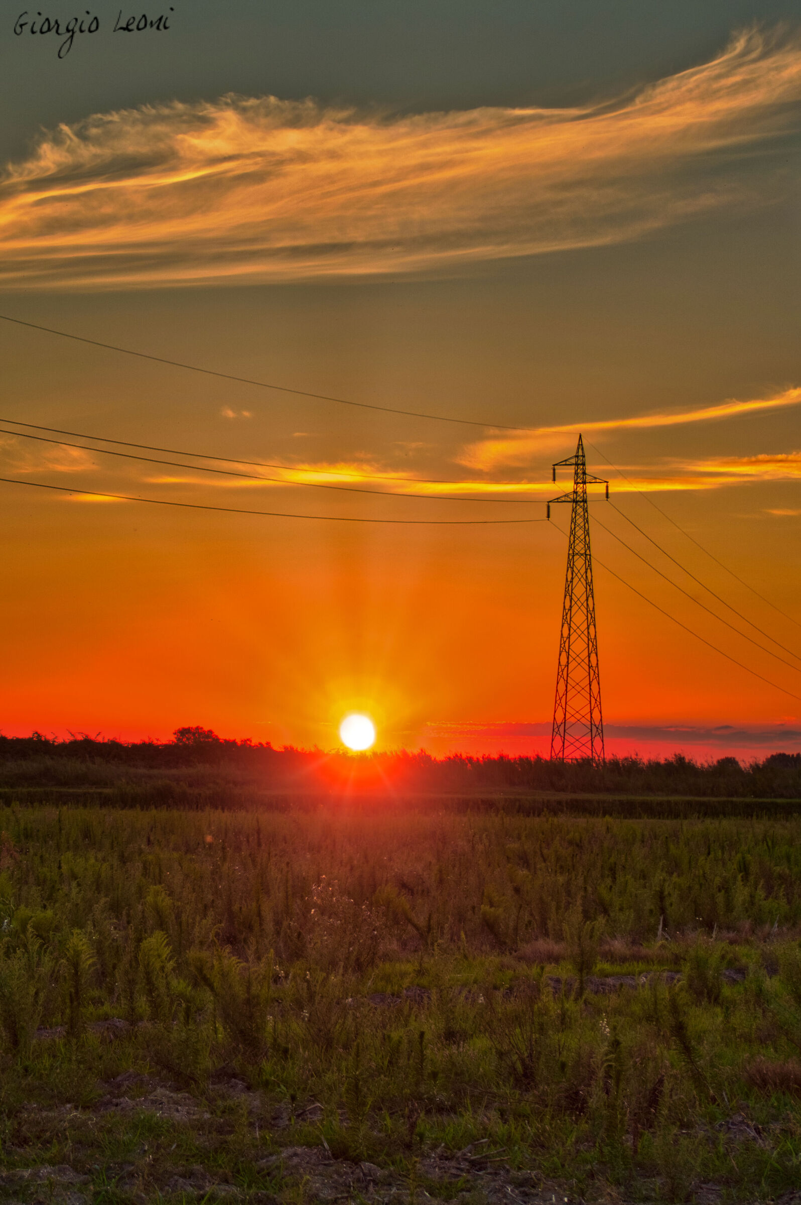 Sunset in the plains