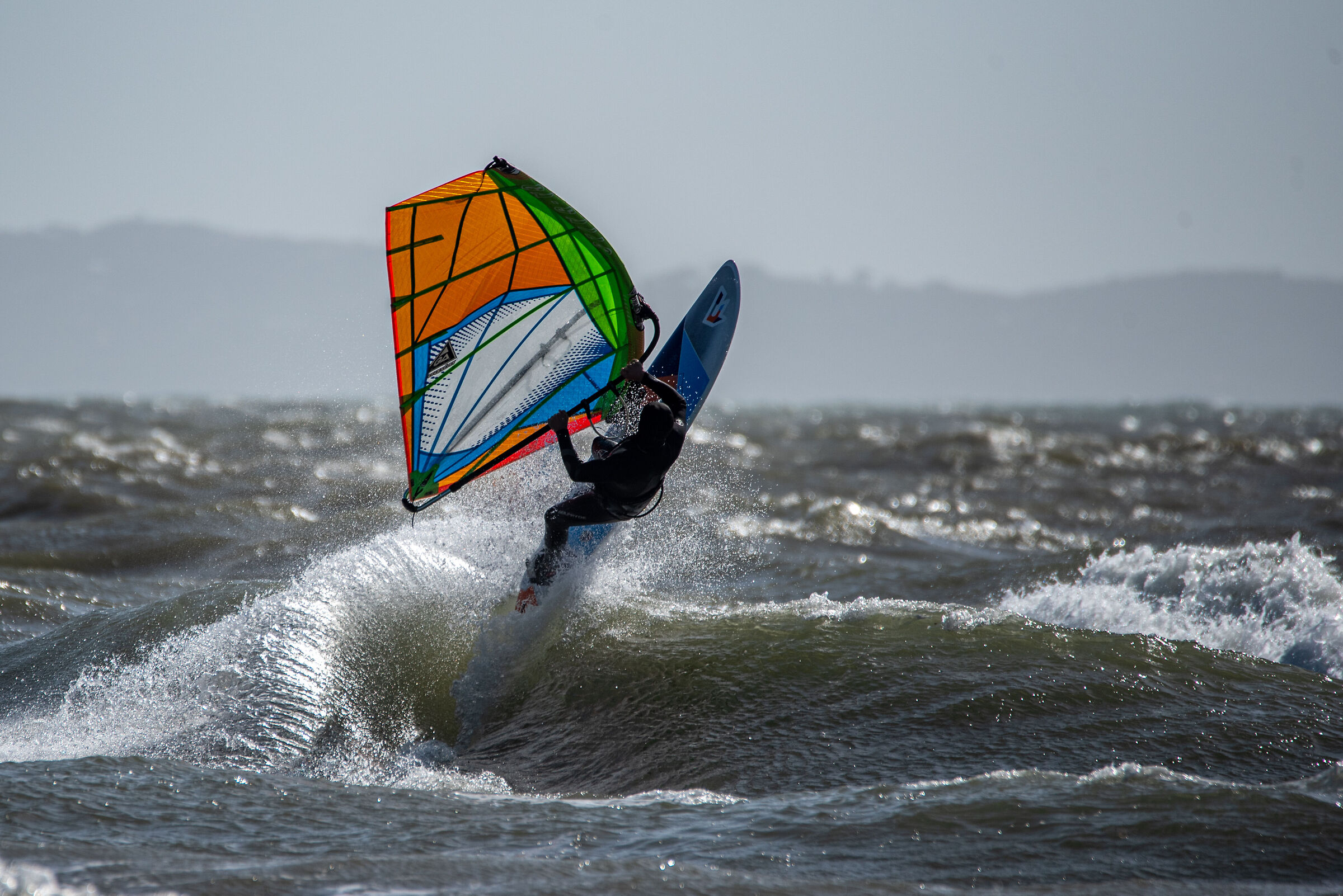 Wind surfing in the Gulf of Follonica.