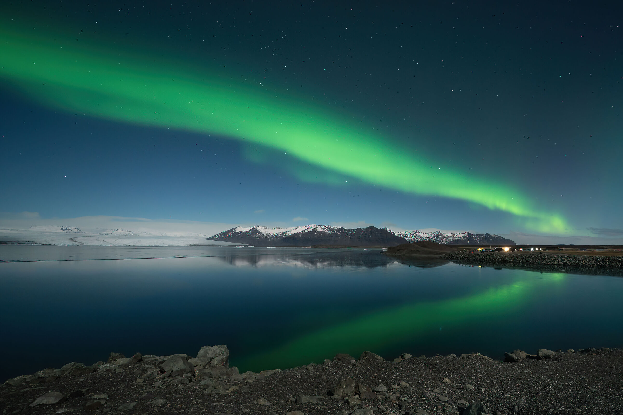 aurora al chiaro di Luna