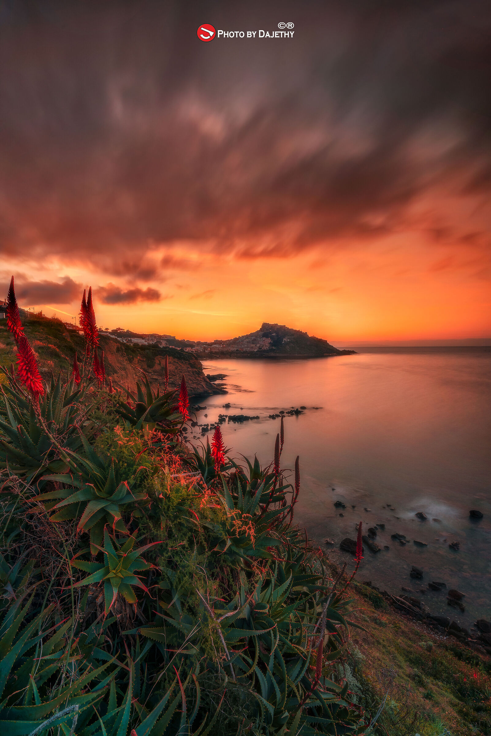 Sunset in Castelsardo Sardinia