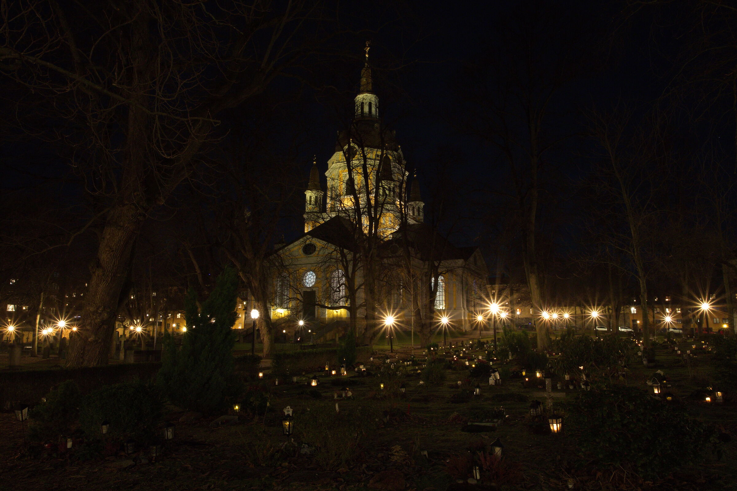 In the center of the neighborhood