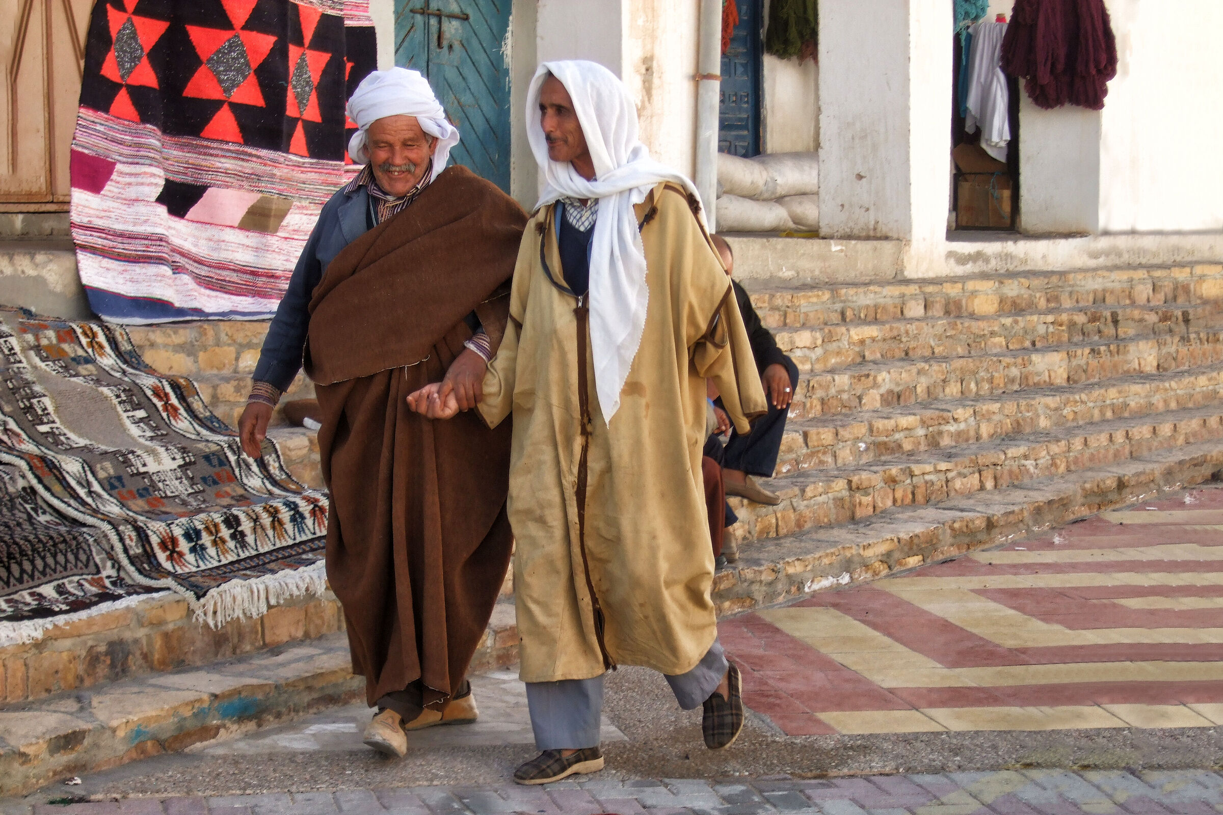 Friendship is... stroll chatting at the market